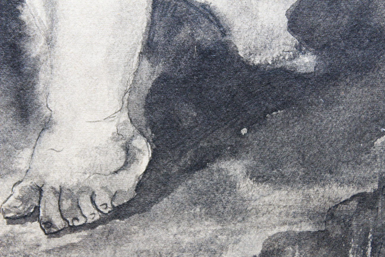 Judi Verbelum Watercolor and Ink Drawing