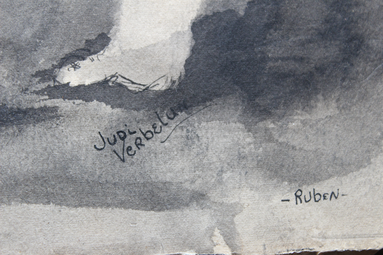 Judi Verbelum Watercolor and Ink Drawing