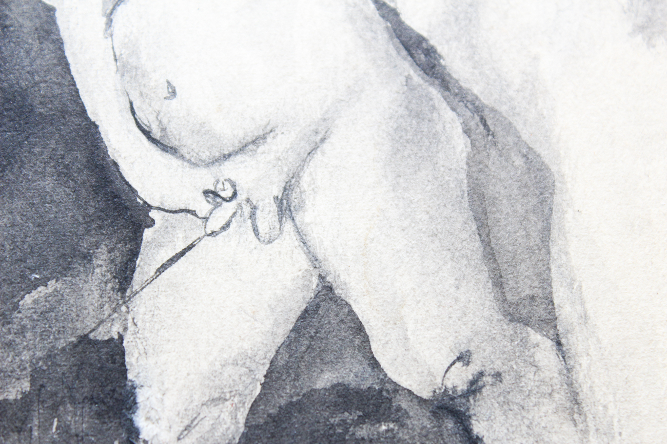 Judi Verbelum Watercolor and Ink Drawing