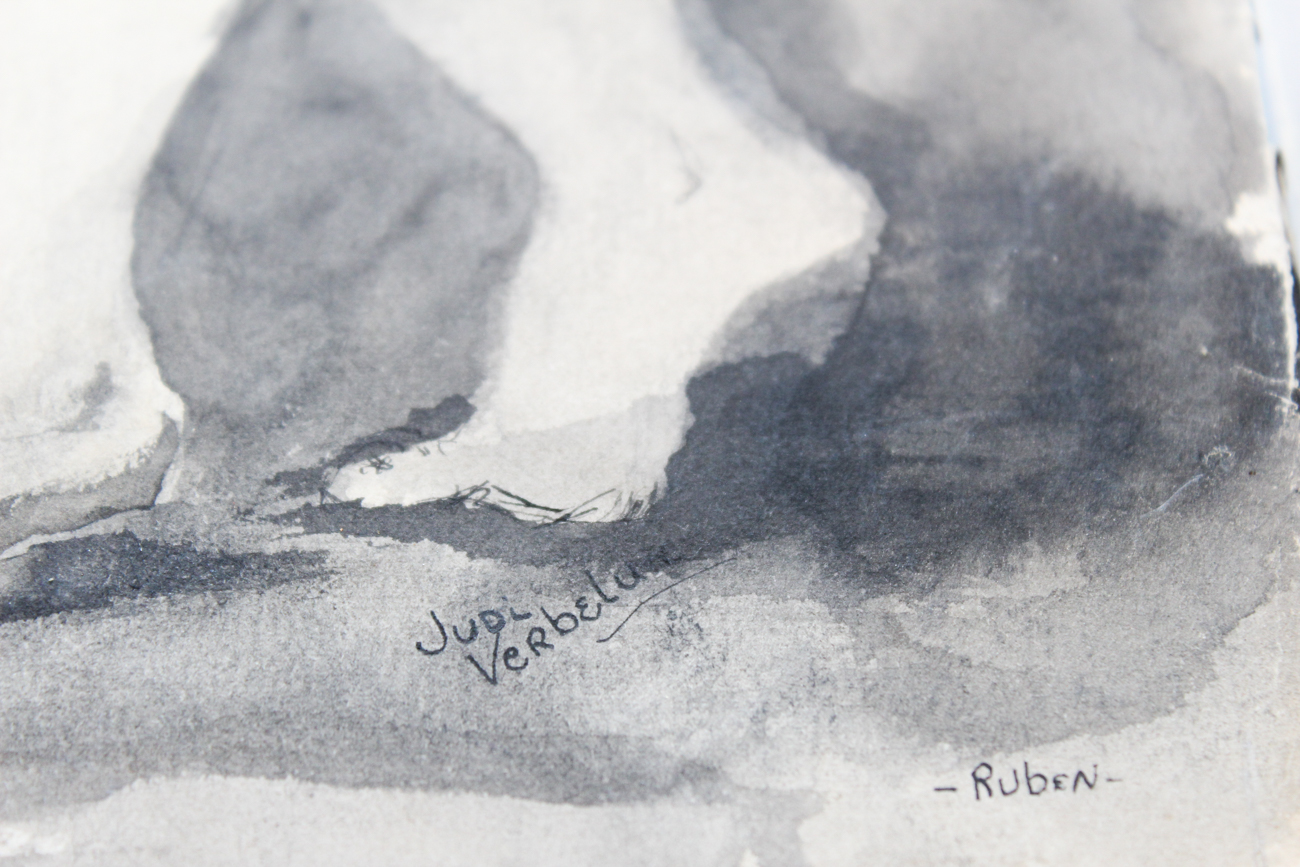 Judi Verbelum Watercolor and Ink Drawing