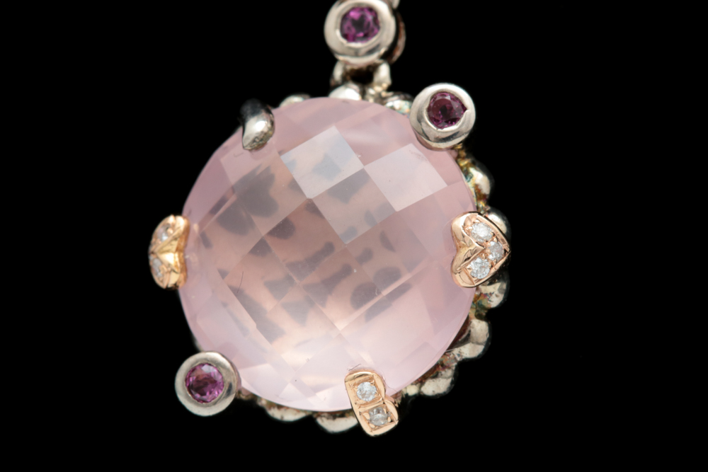 Bellarri Sterling Silver and Multi-Gemstone Pendant with Robert Manse Chain