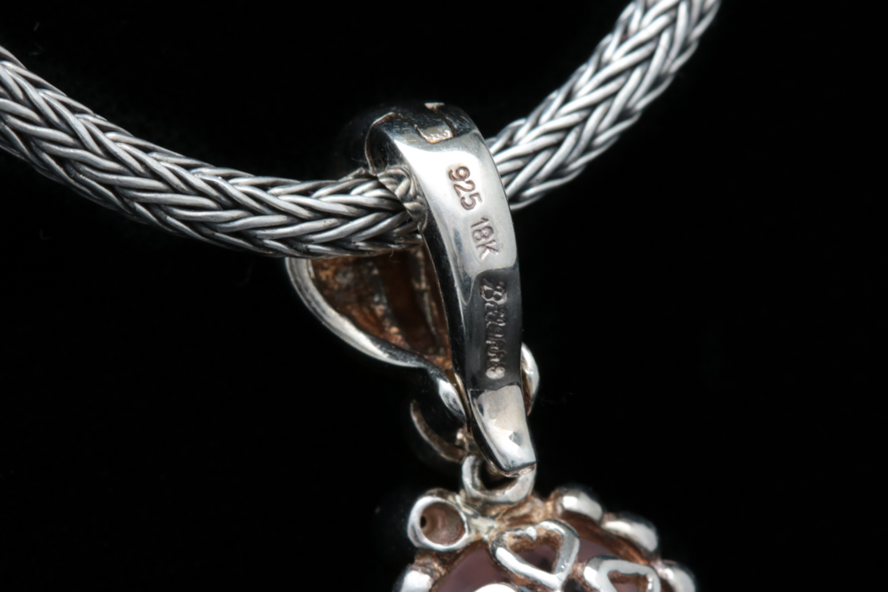 Bellarri Sterling Silver and Multi-Gemstone Pendant with Robert Manse Chain