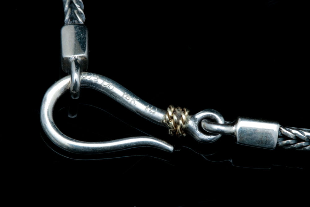 Sterling Silver, Blue Topaz and Opal Doublet Pendant with Robert Manse Chain