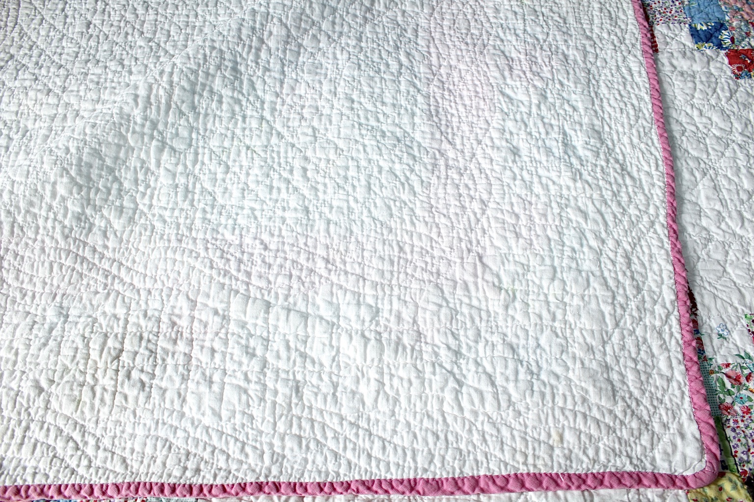 Hand Quilted Triple Irish Chain Quilt