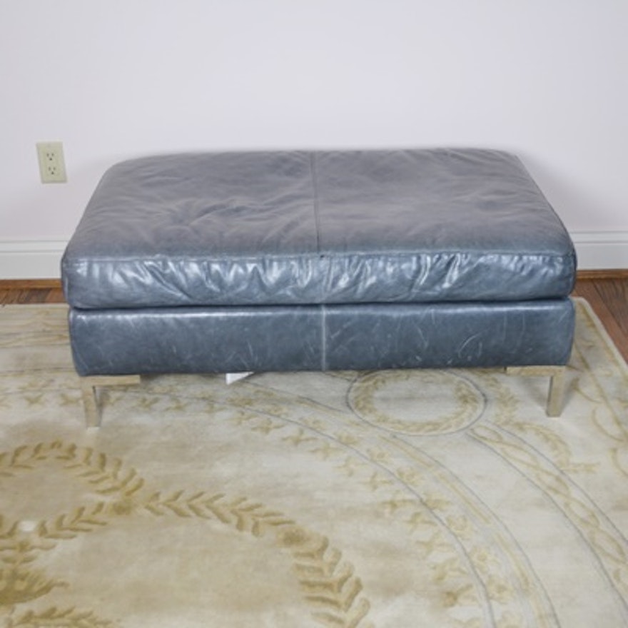 Jonathan Louis Leather Cocktail Ottoman