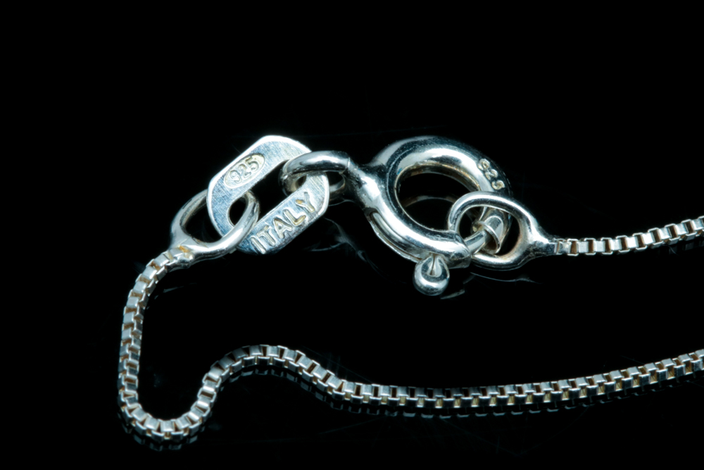 Sterling SIlver, Glass and Crystal Bead Pendant with Chain