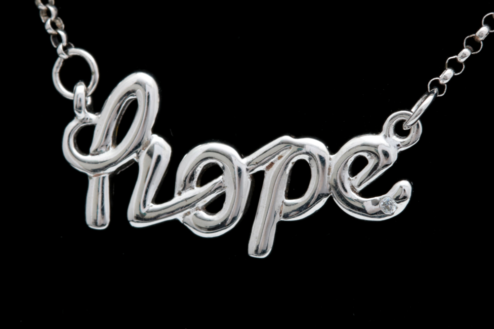 Sterling SIlver and Diamond "Hope" Necklace