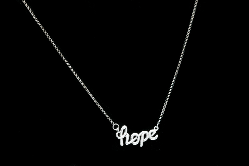 Sterling SIlver and Diamond "Hope" Necklace