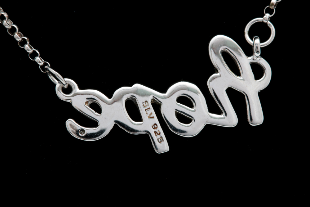 Sterling SIlver and Diamond "Hope" Necklace