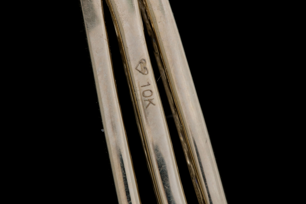 10K Yellow Gold and Diamond Pendant with Chain