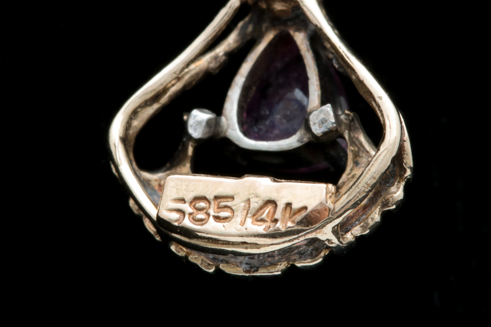 14K Yellow Gold and Ruby Pendant with Chain