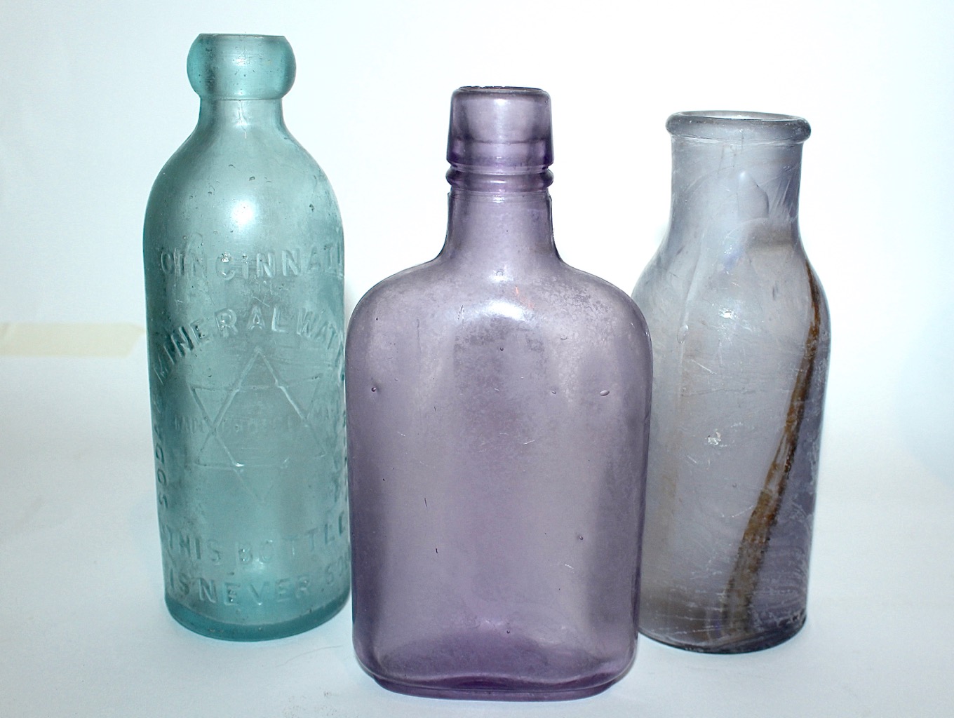 Antique & Vintage Colored Glass Bottles