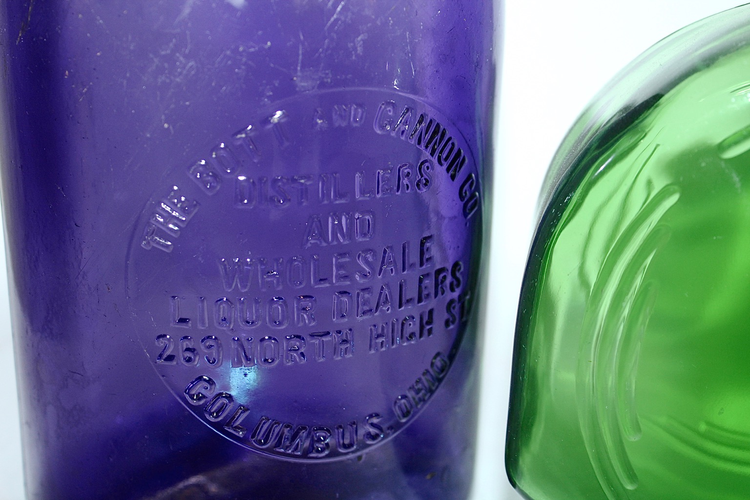 Antique & Vintage Colored Glass Bottles