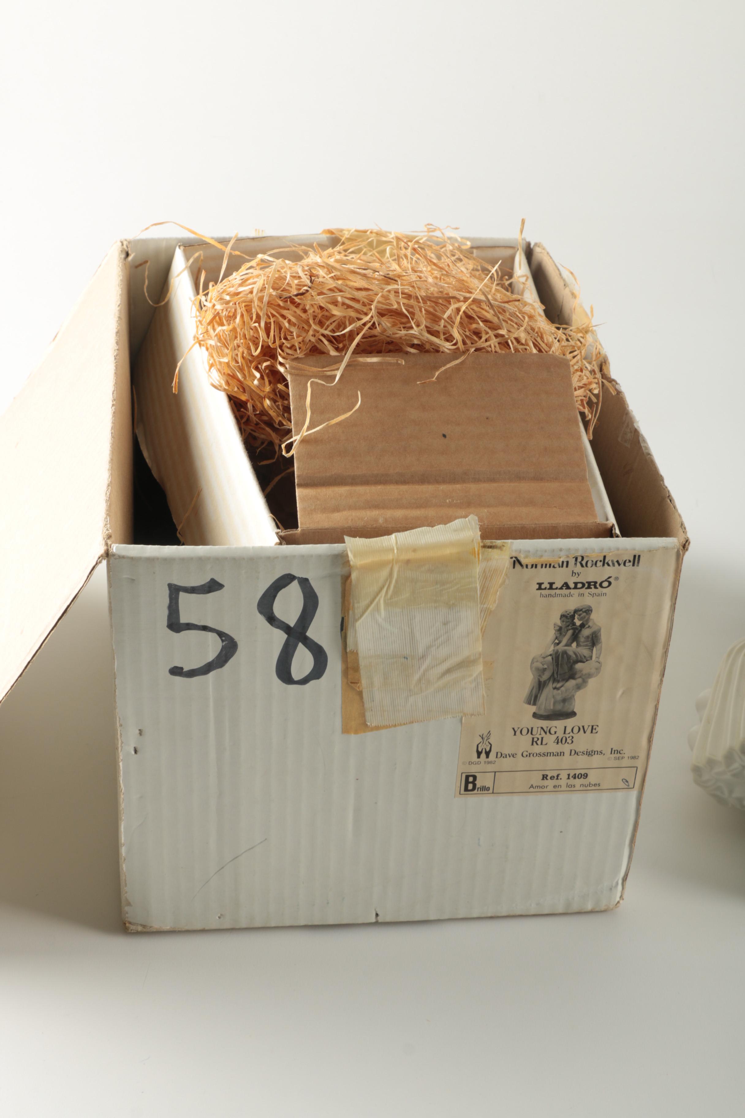 Lladró "Young Love" Norman Rockwell Porcelain Figurine