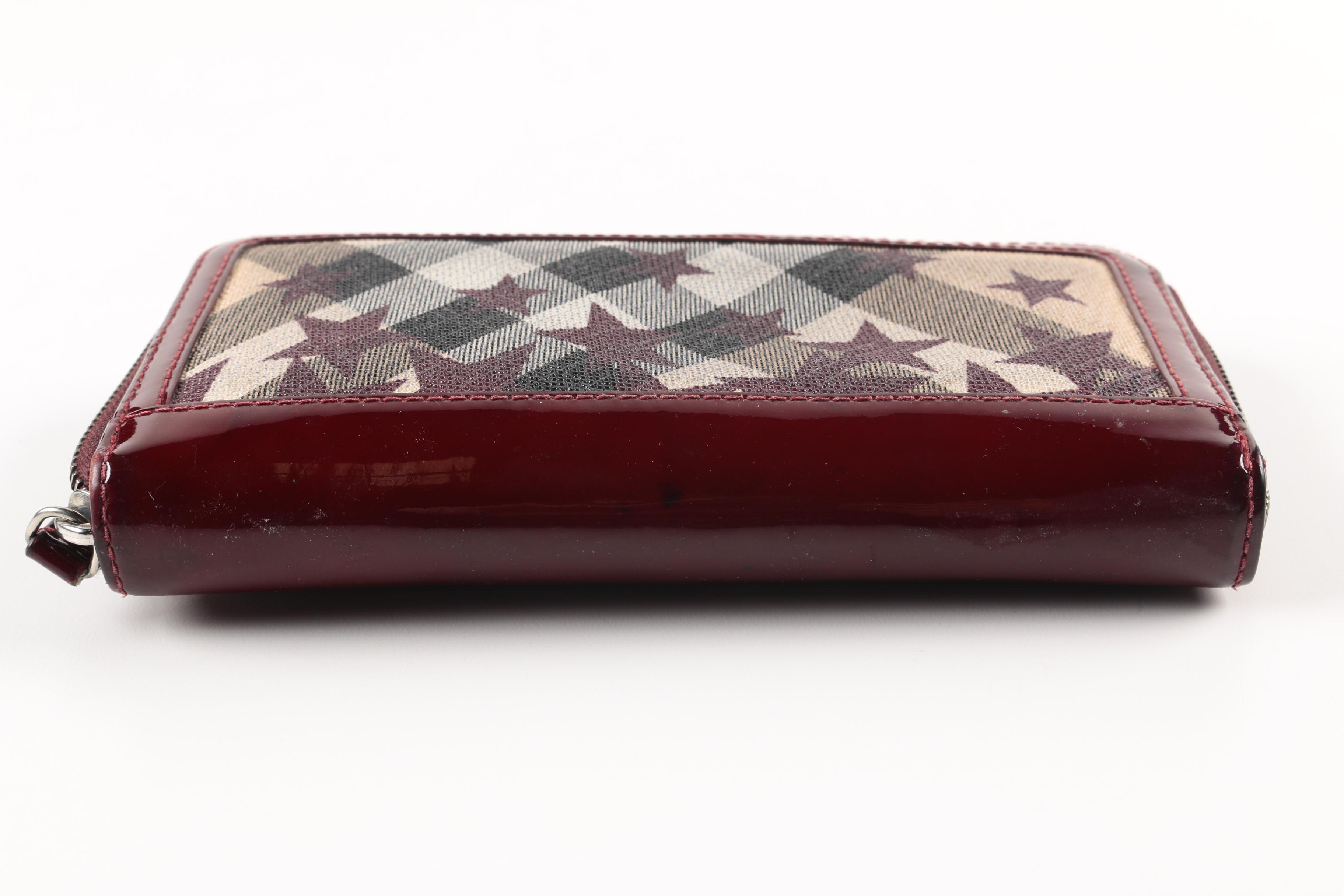Burberry Stars Coated Canvas Wallet