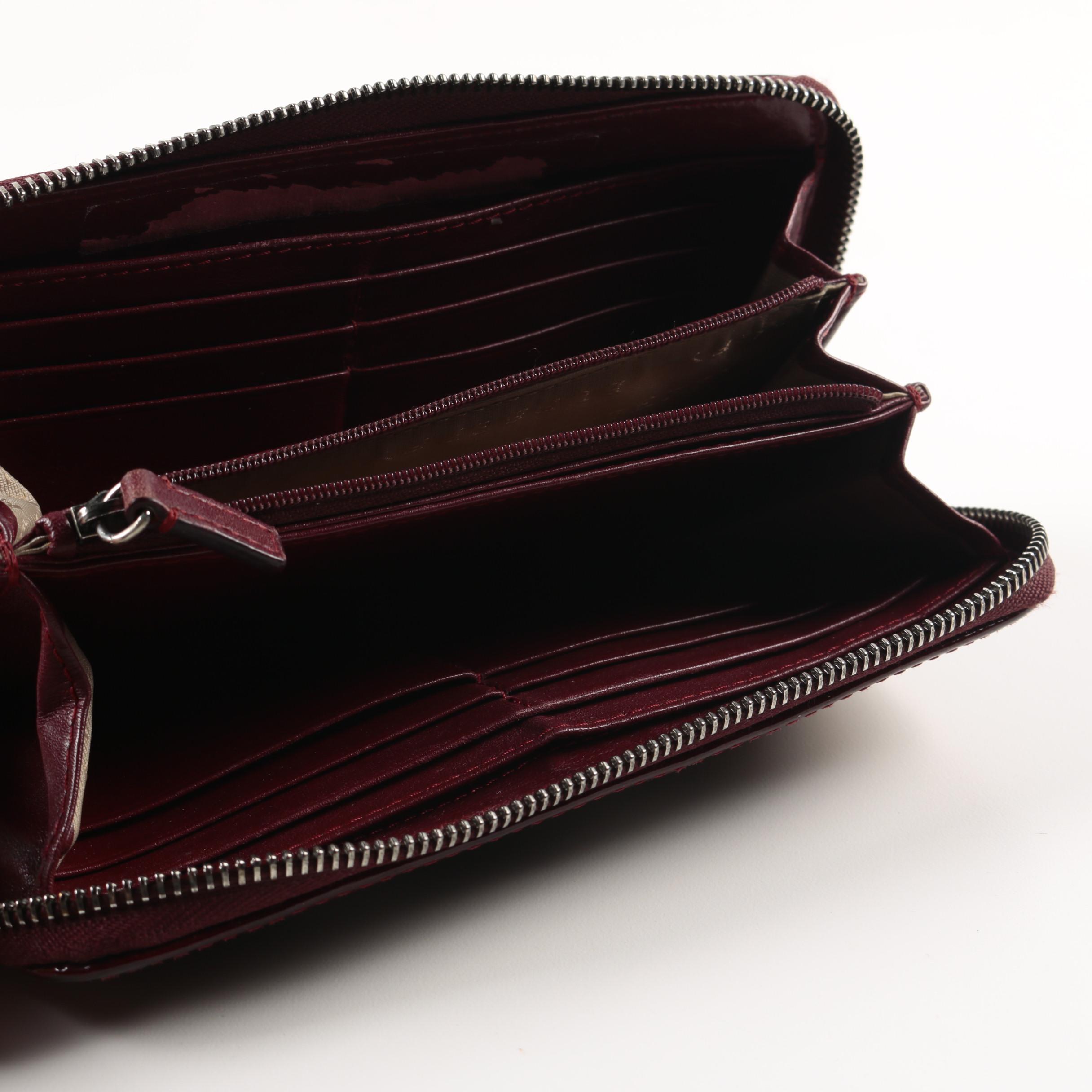 Burberry Stars Coated Canvas Wallet