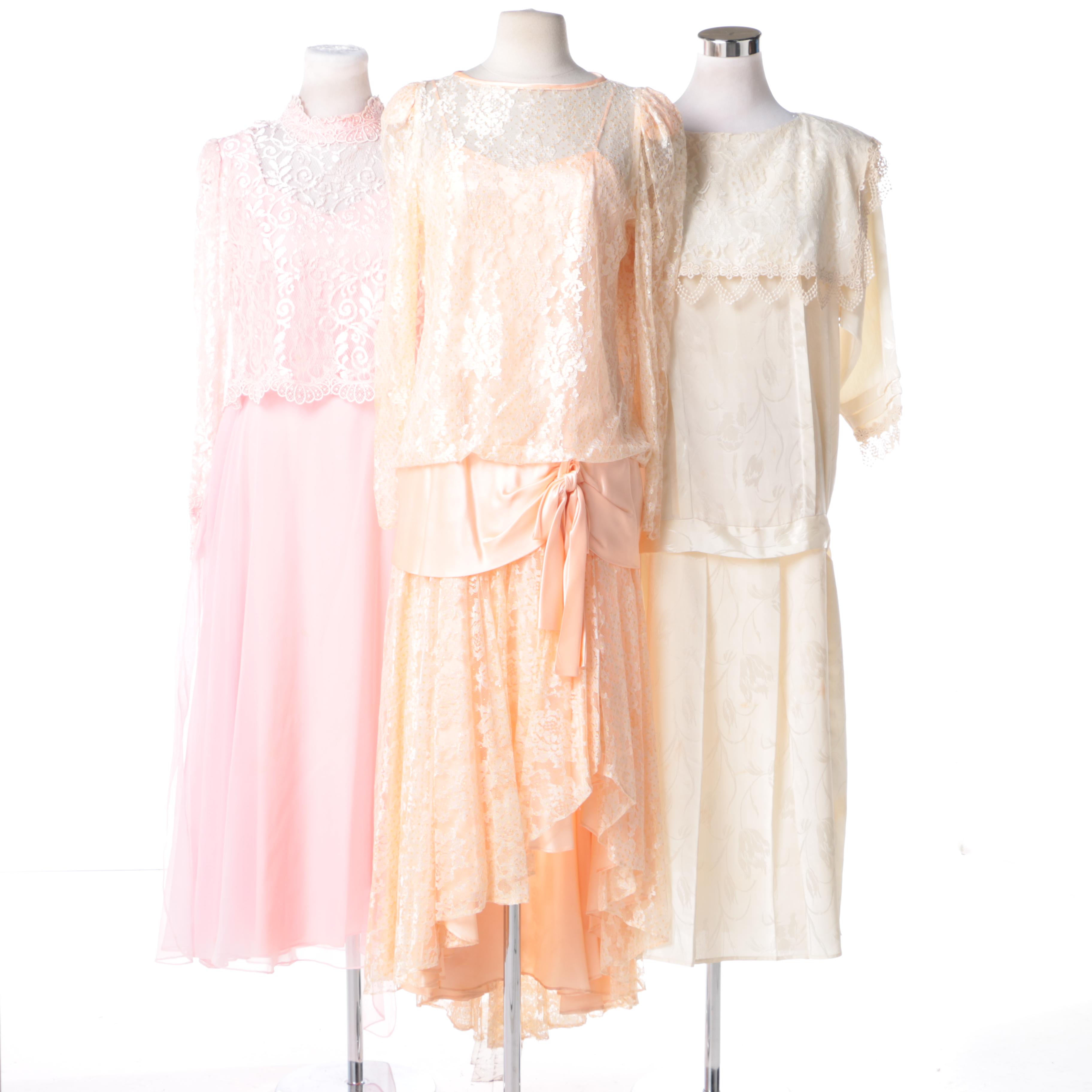 Three 1980s Evening Dresses