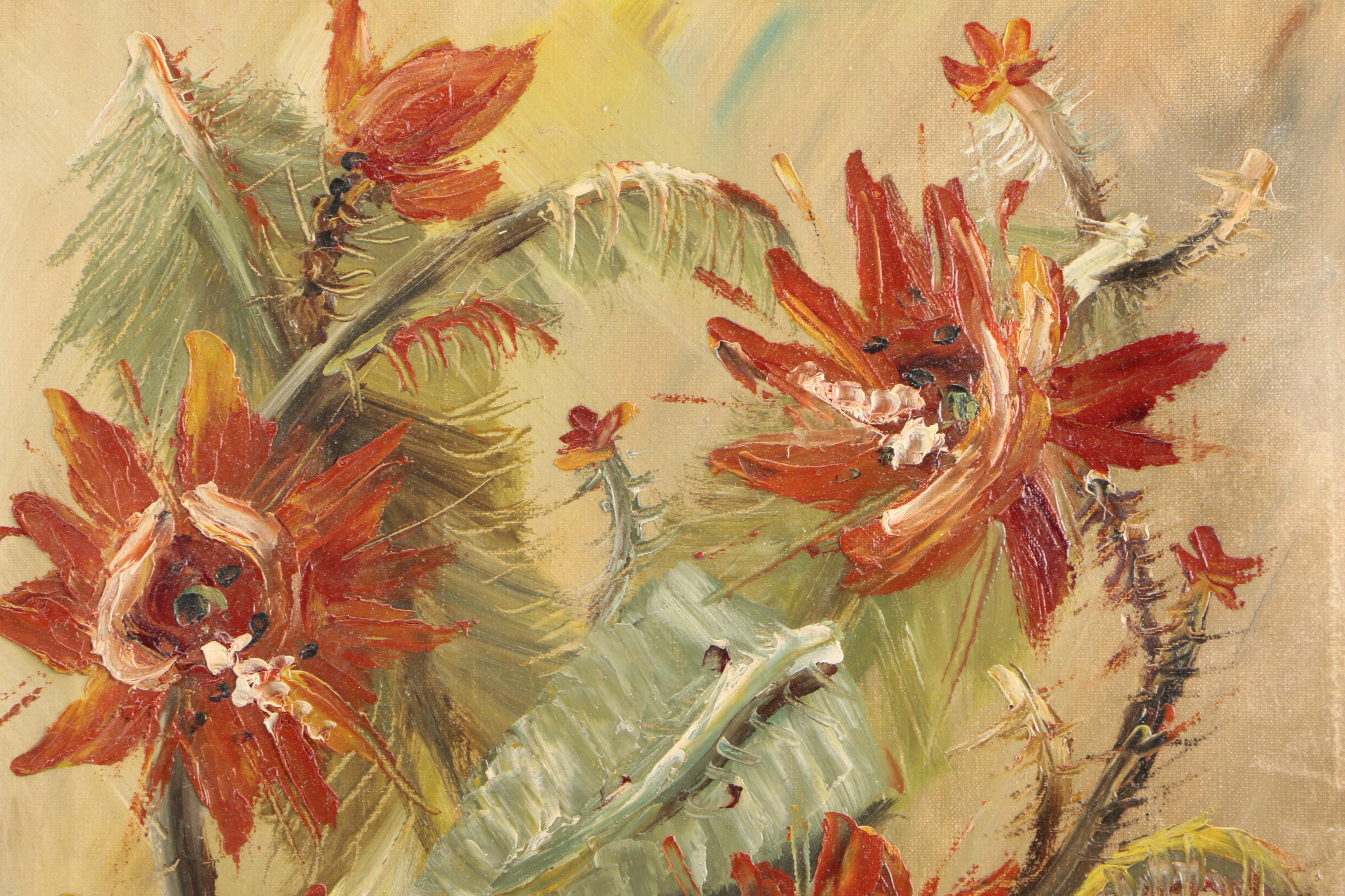 Ritter Oil Painting on Canvas of a Floral Still Life