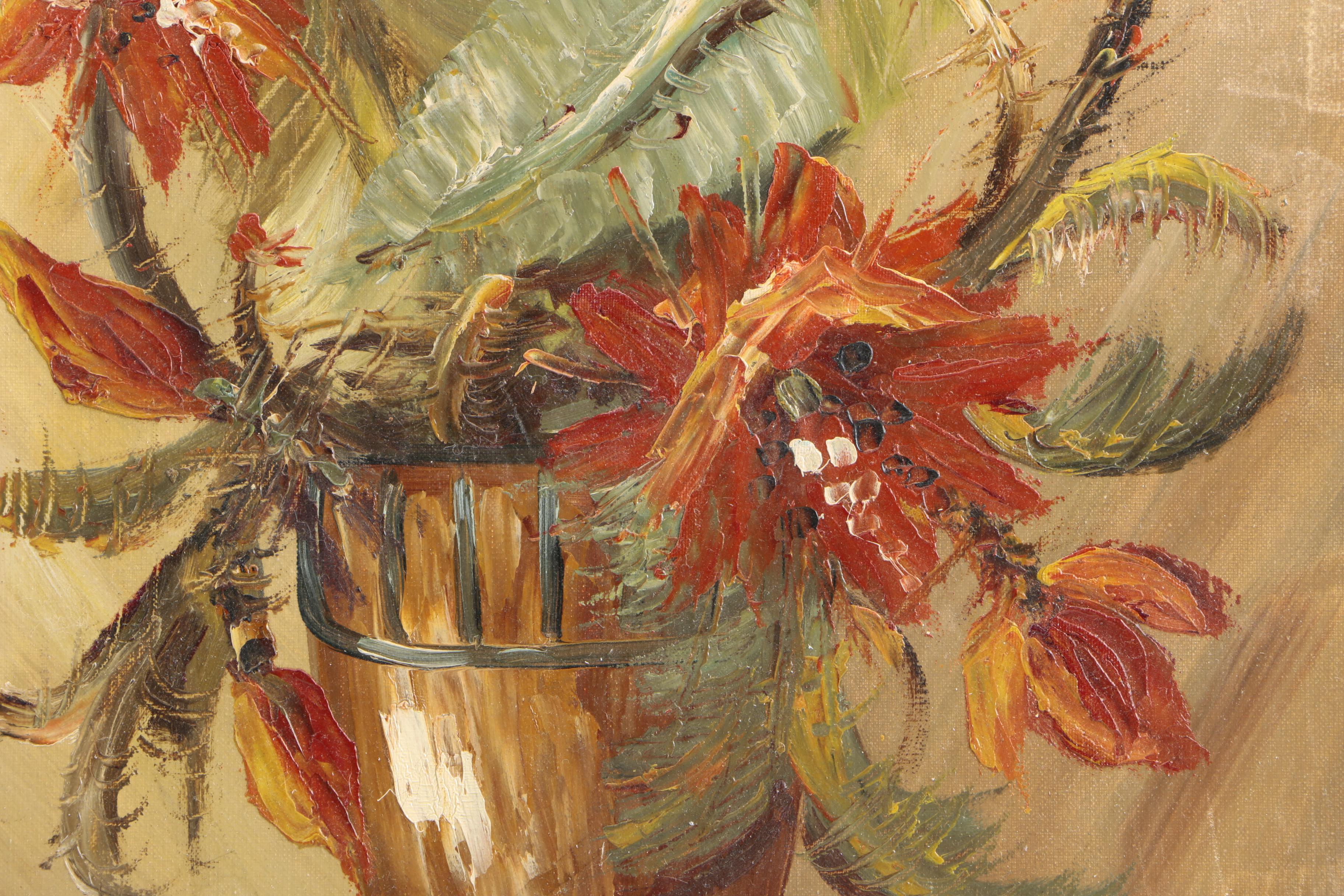 Ritter Oil Painting on Canvas of a Floral Still Life