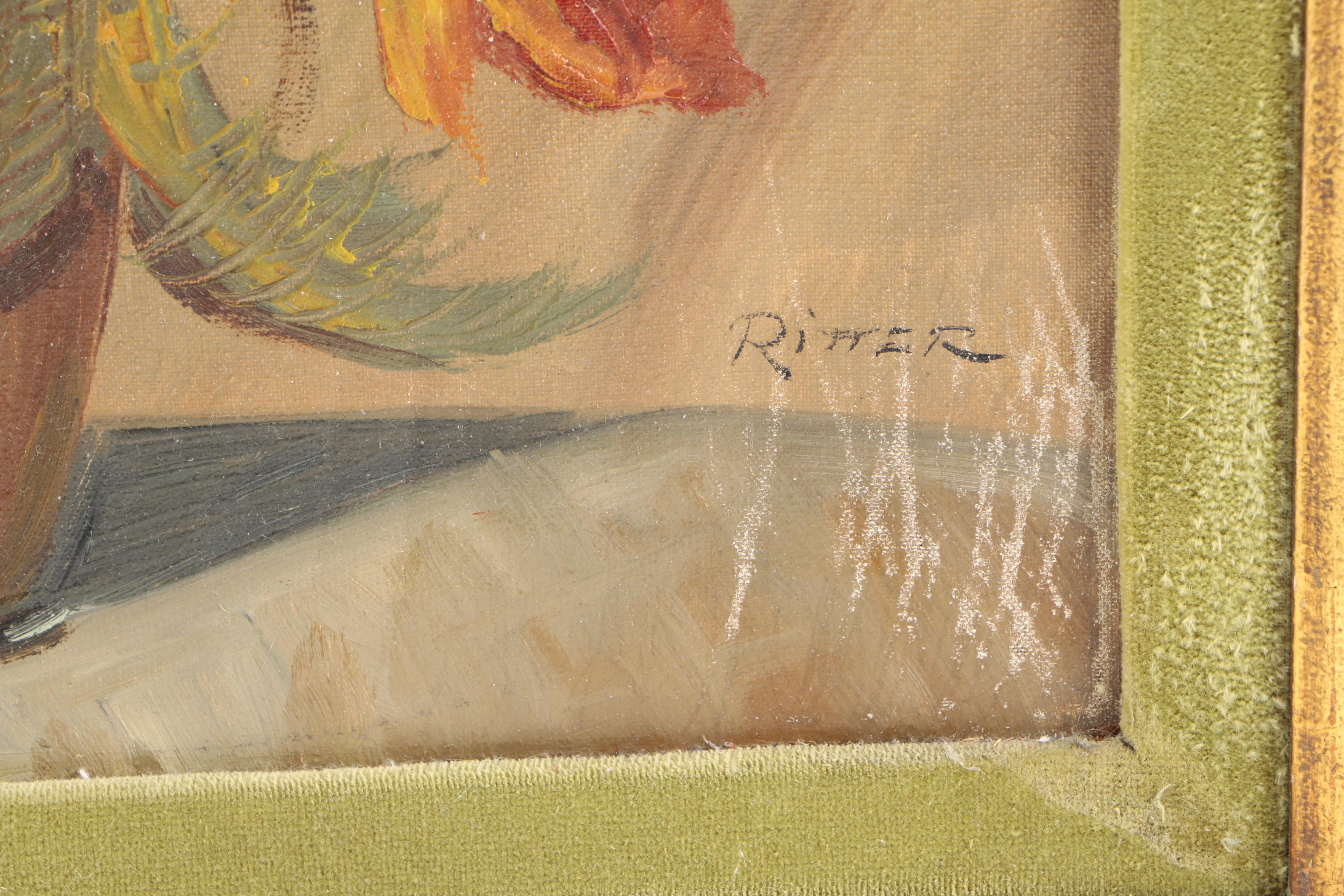 Ritter Oil Painting on Canvas of a Floral Still Life