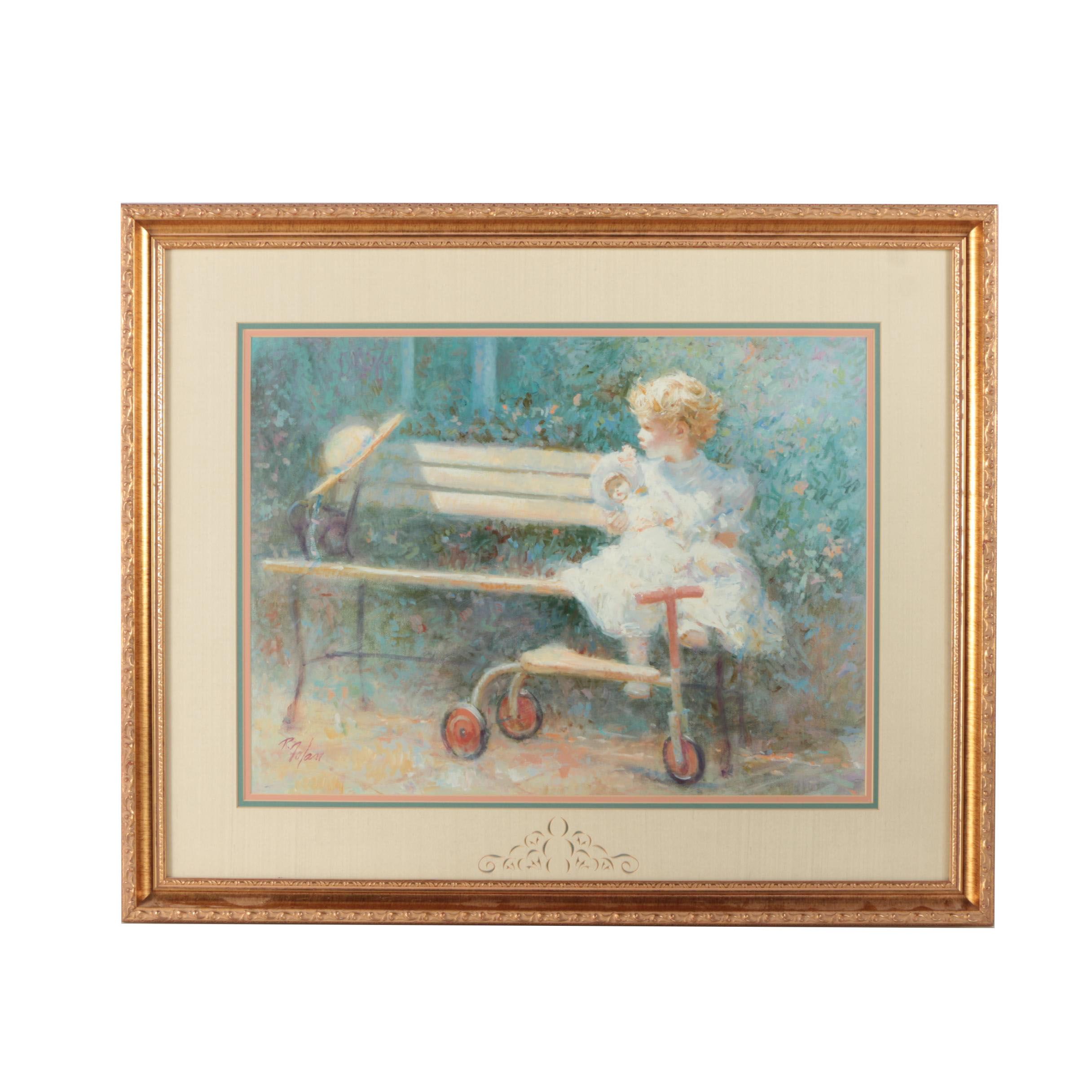 Offset Lithograph After Richard Zolan's "The Antique Doll"