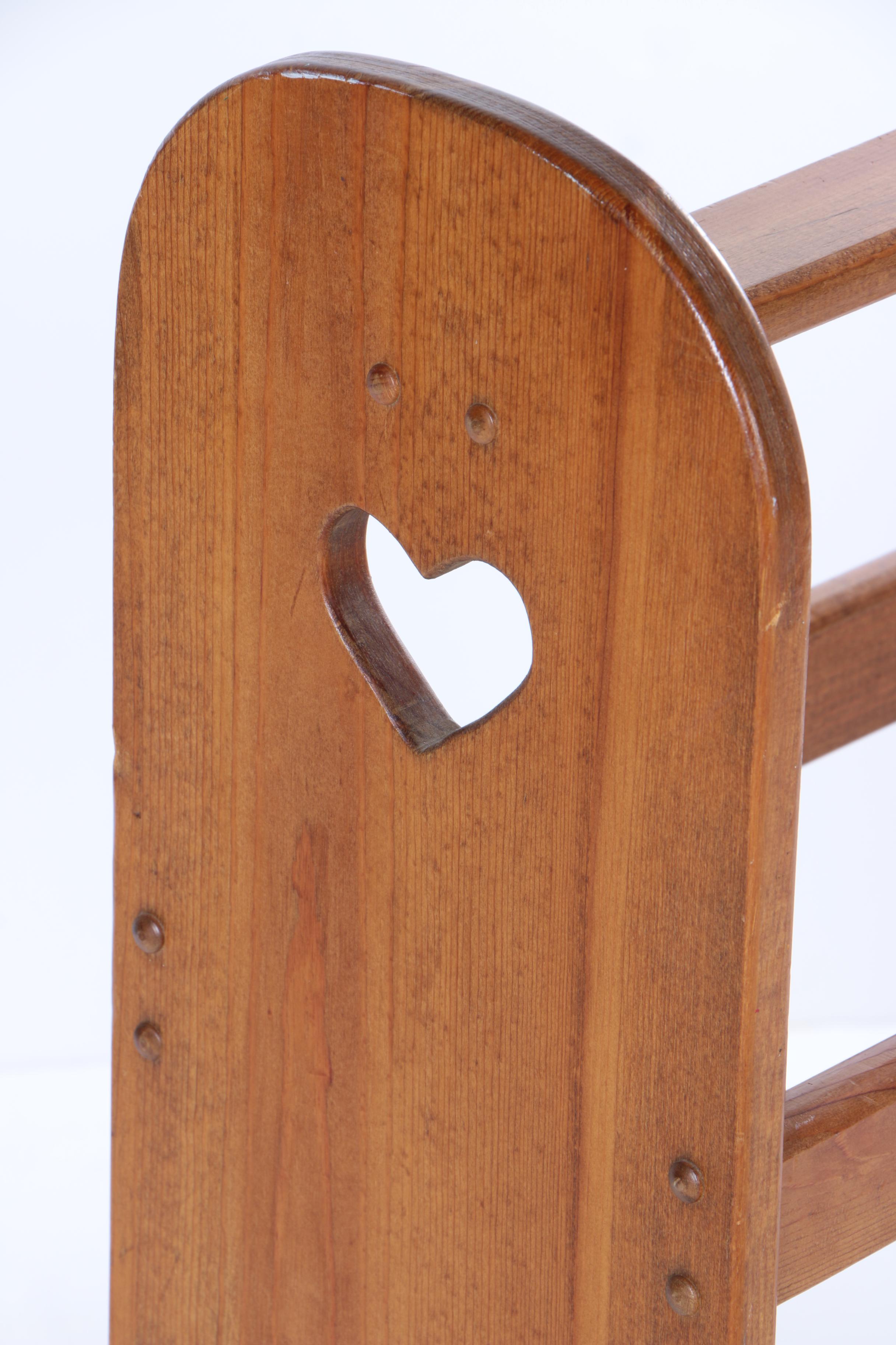 Hand Made "Uneven Nine Patch" Quilt and Wooden Quilt Stand