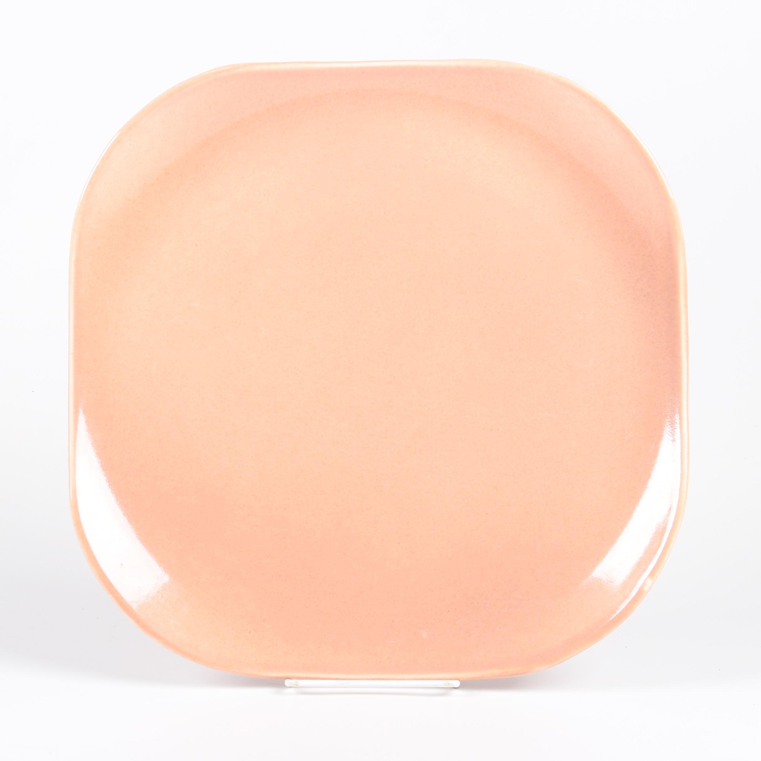 Steubenville Russel Wright "American Modern Coral" Chop Plate