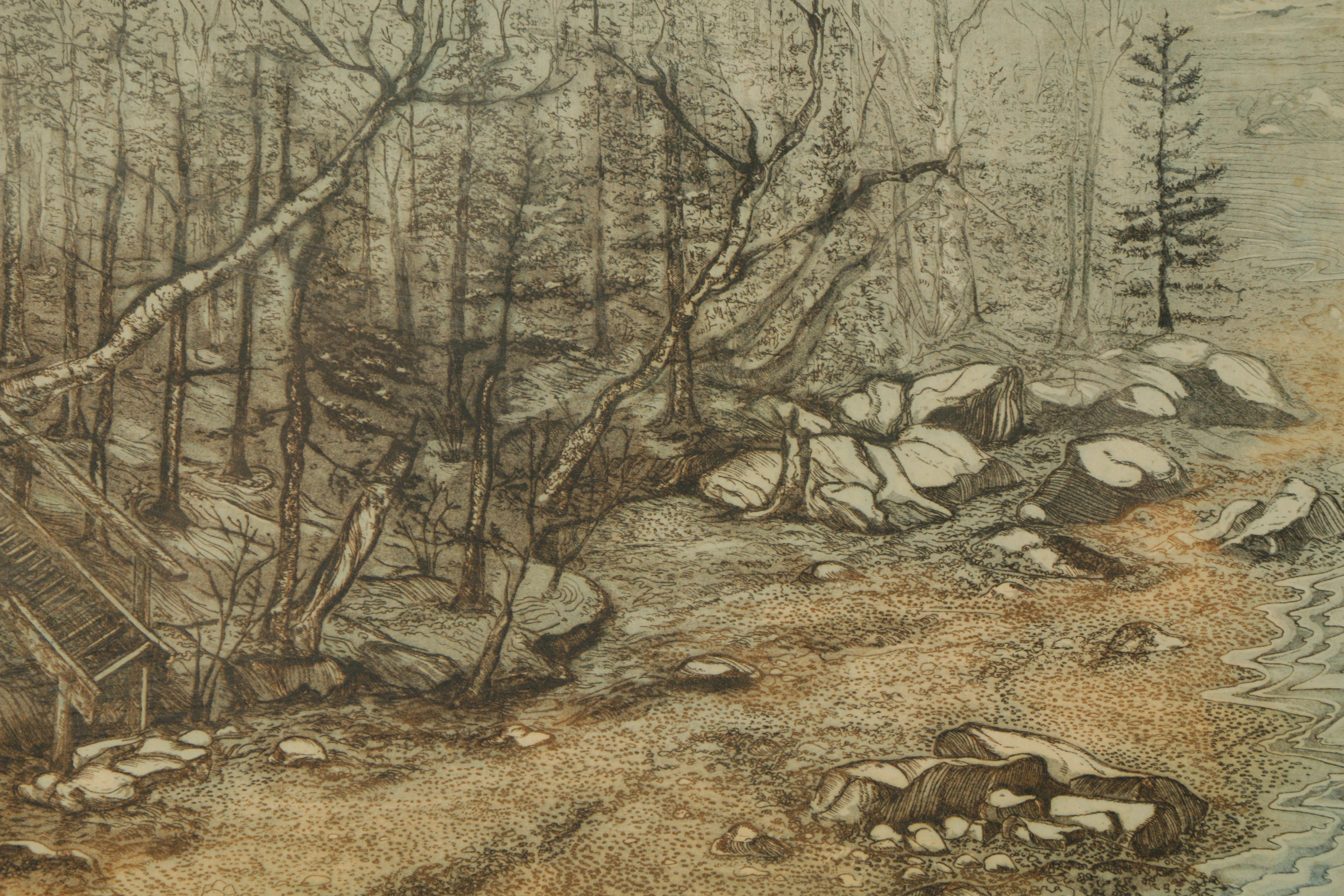 Aida Whedon Limited Edition Mezzotint Etching on Paper "Dusk"