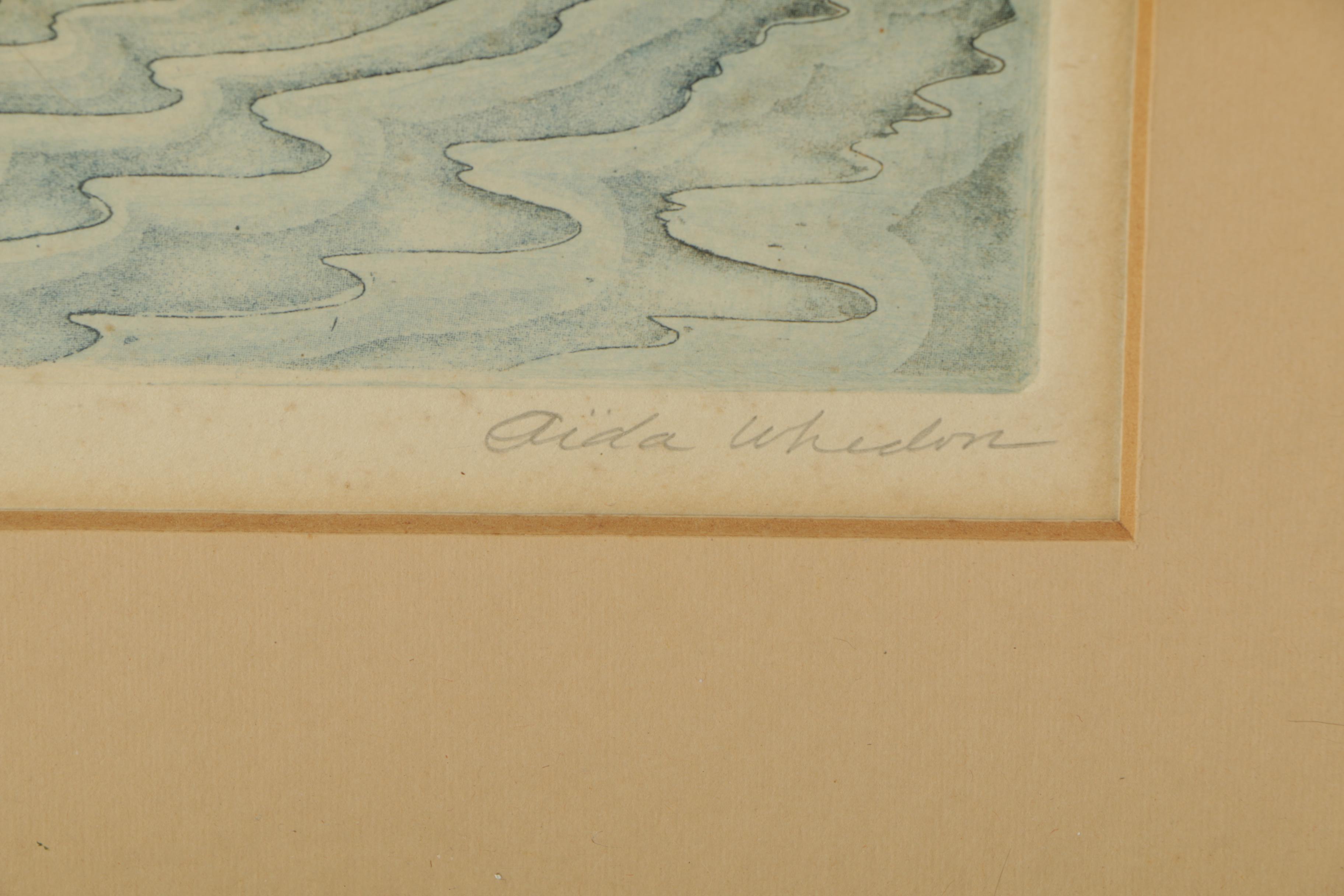 Aida Whedon Limited Edition Mezzotint Etching on Paper "Dusk"