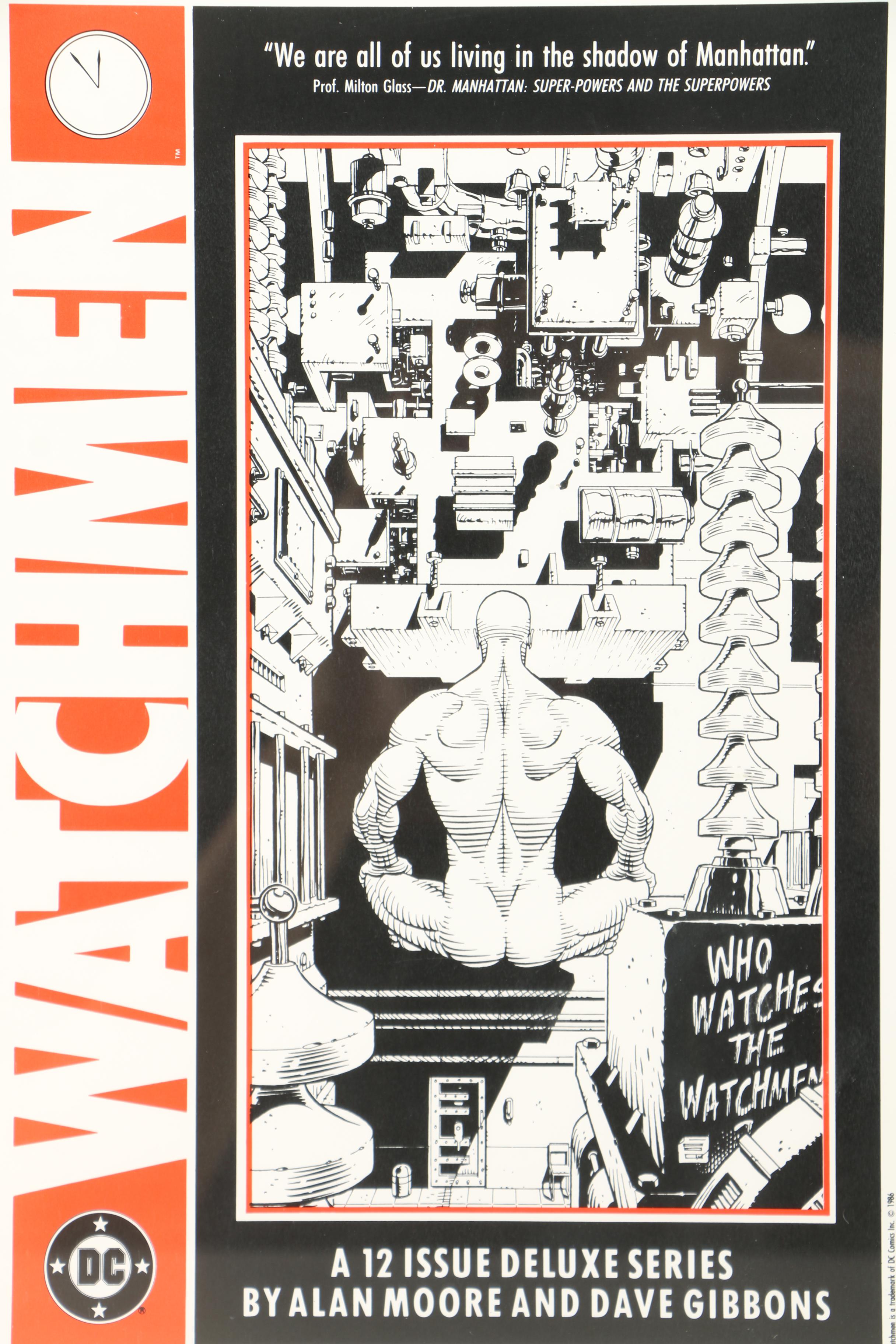 Lithograph Promotional Poster for the DC Comic "Watchmen"