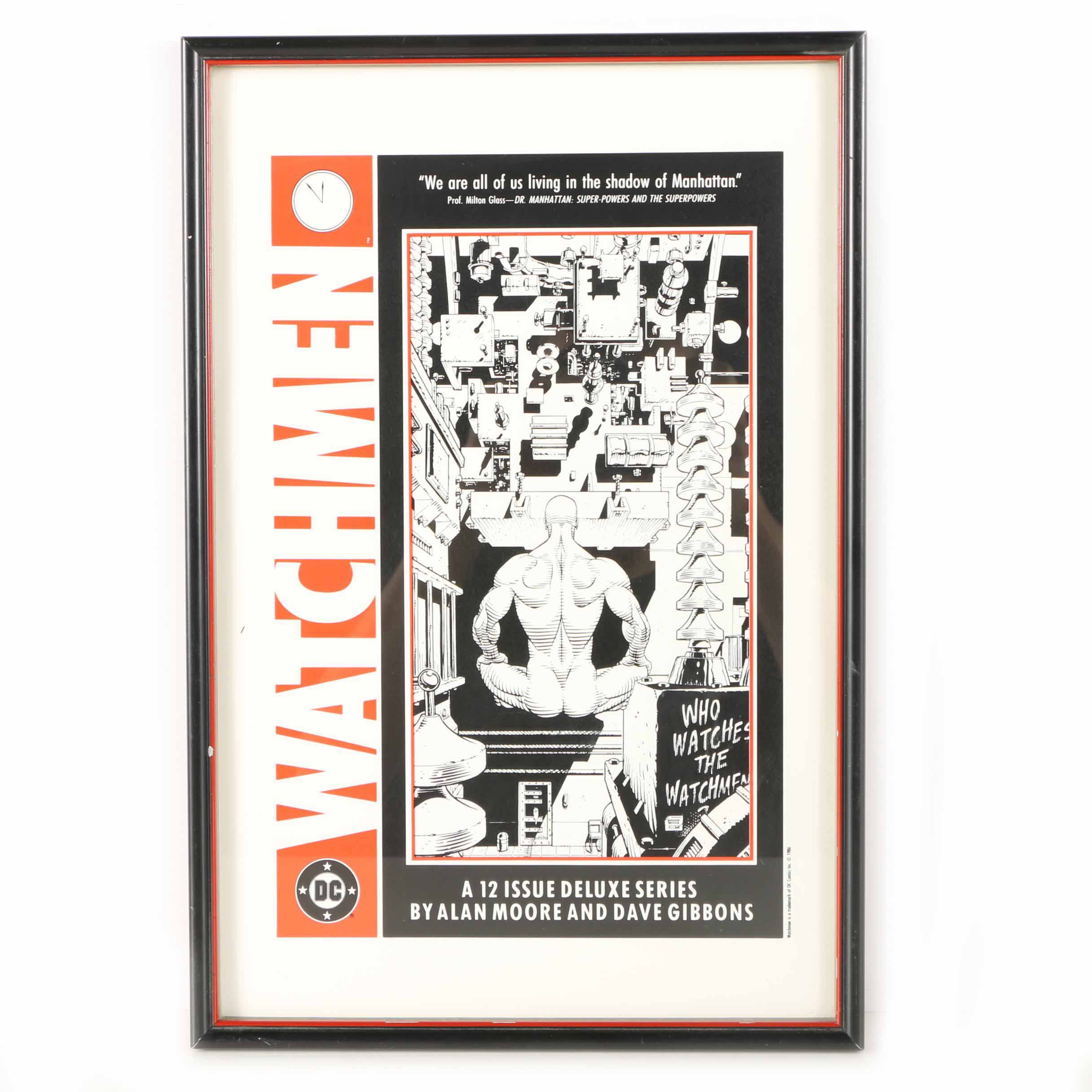 Lithograph Promotional Poster for the DC Comic "Watchmen"