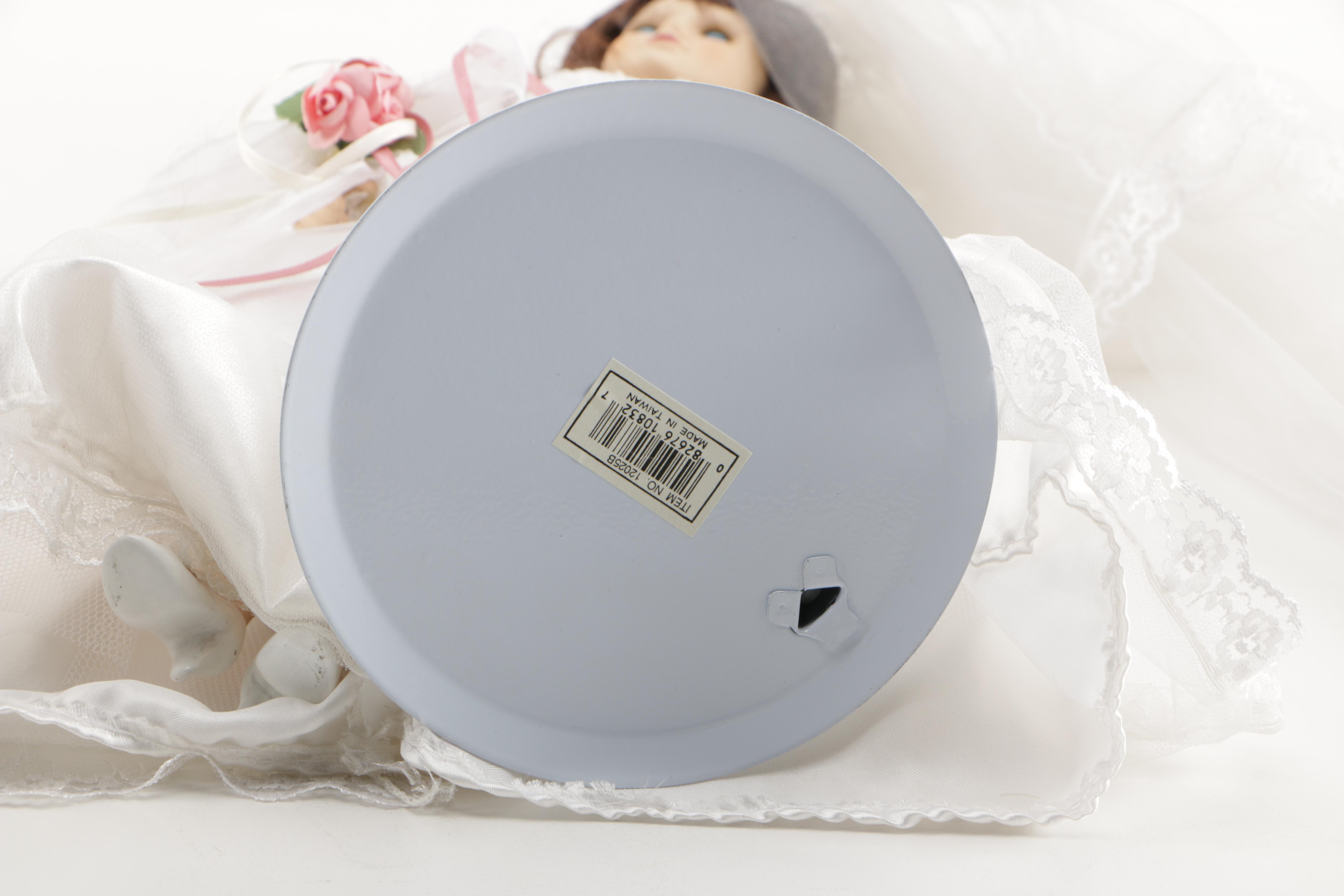 Bride and Groom Porcelain Dolls and Wedding Book