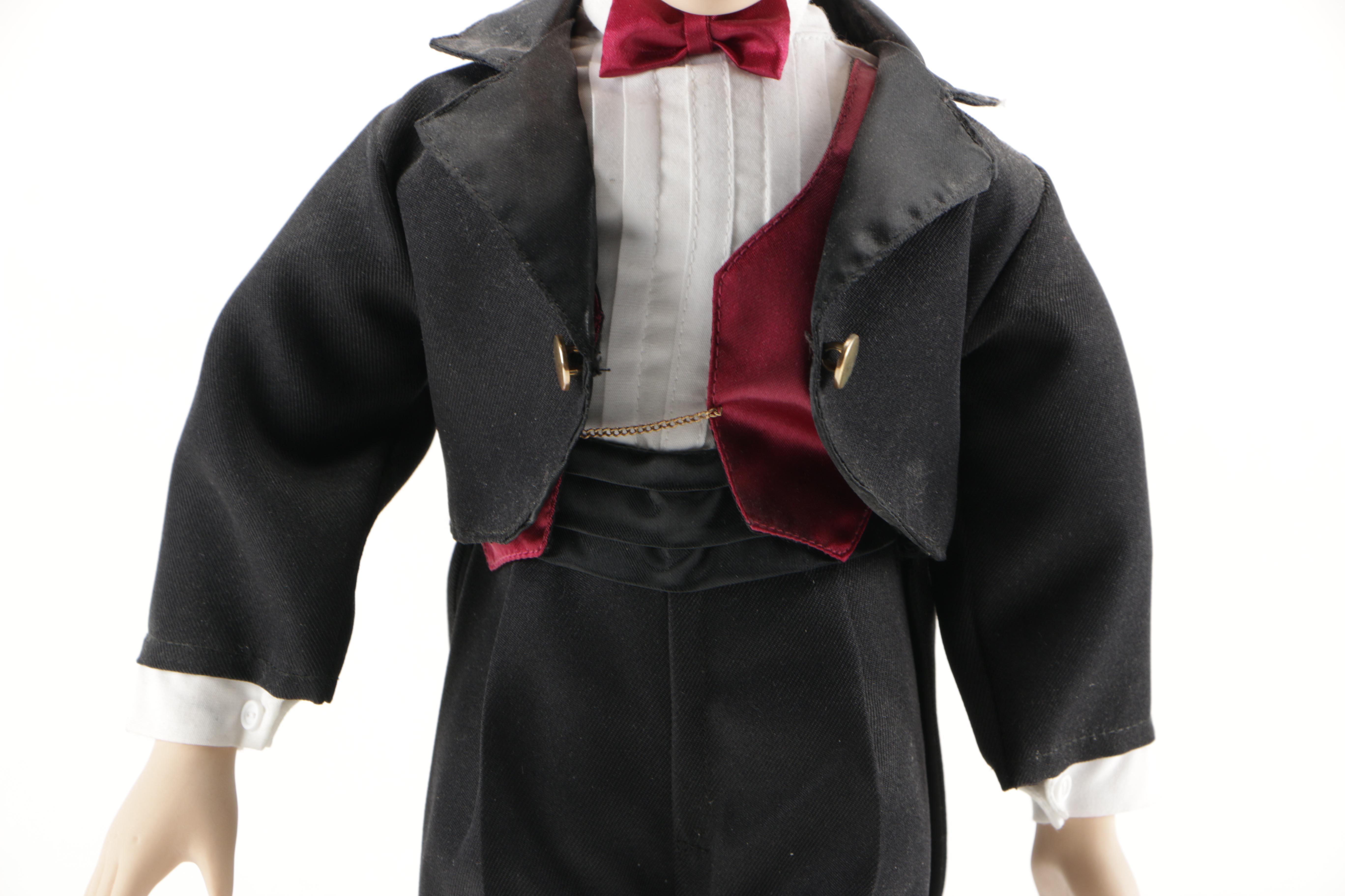 Bride and Groom Porcelain Dolls and Wedding Book