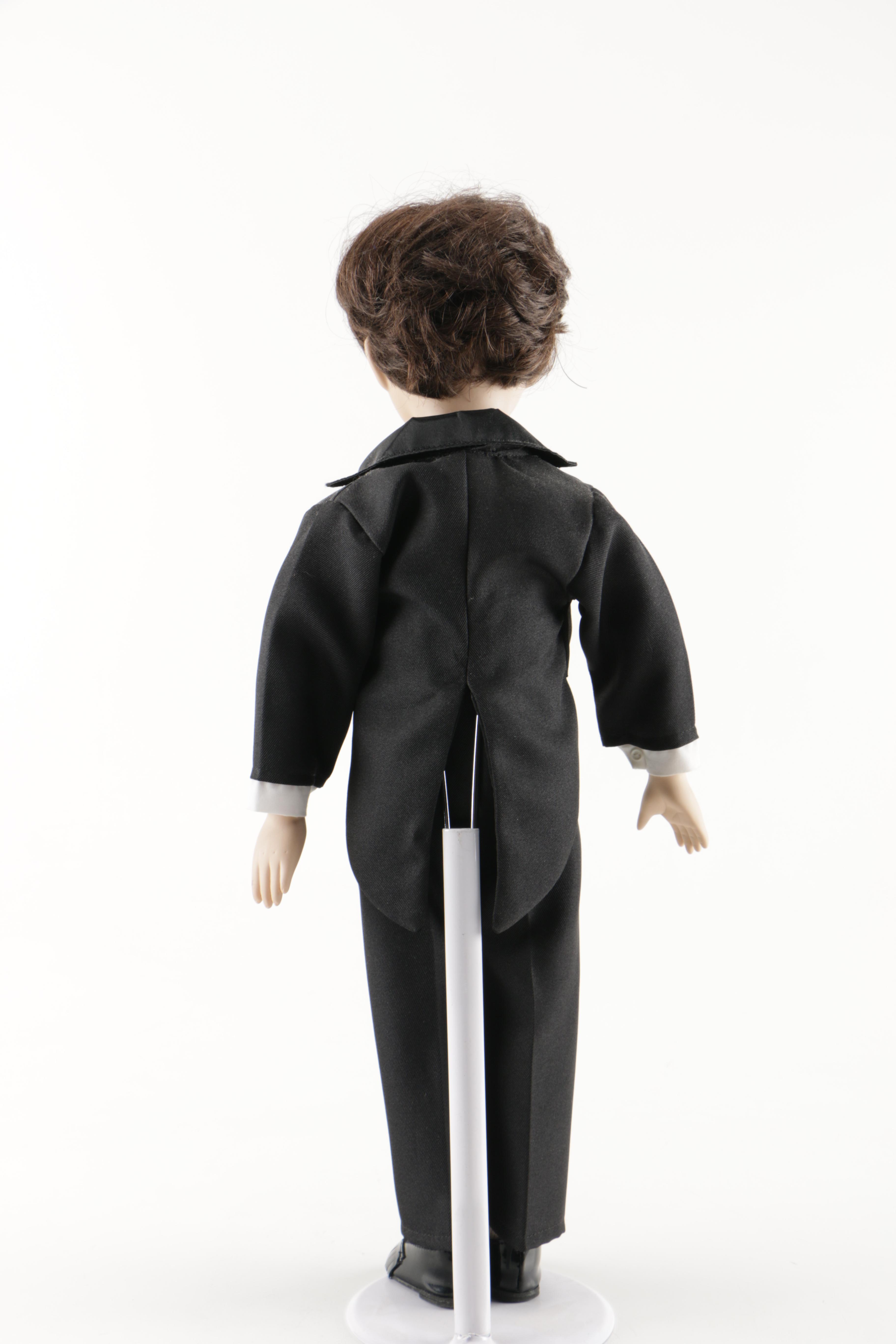 Bride and Groom Porcelain Dolls and Wedding Book