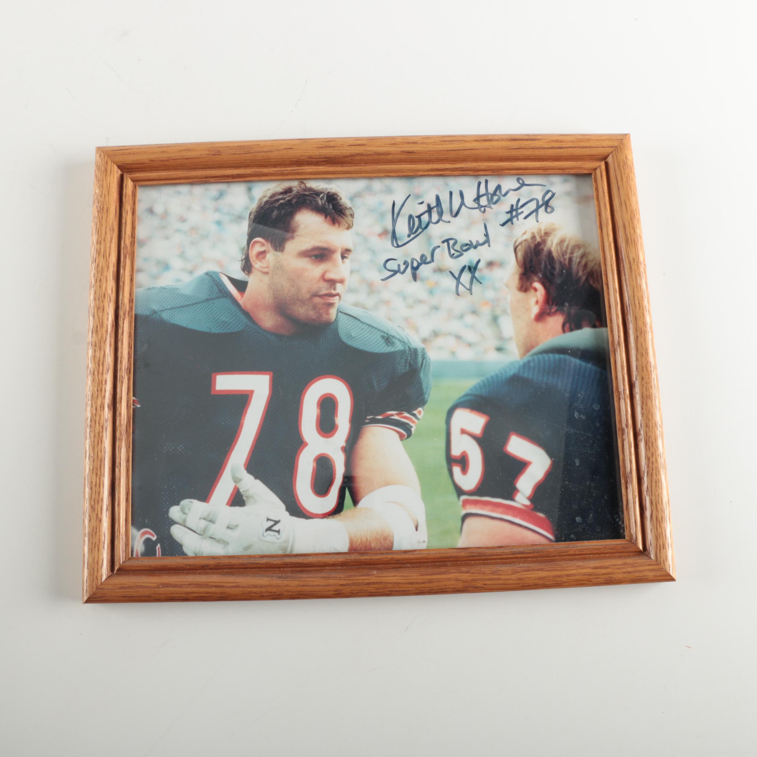 Chicago Bears Tackle Keith Van Horne Signed Photograph