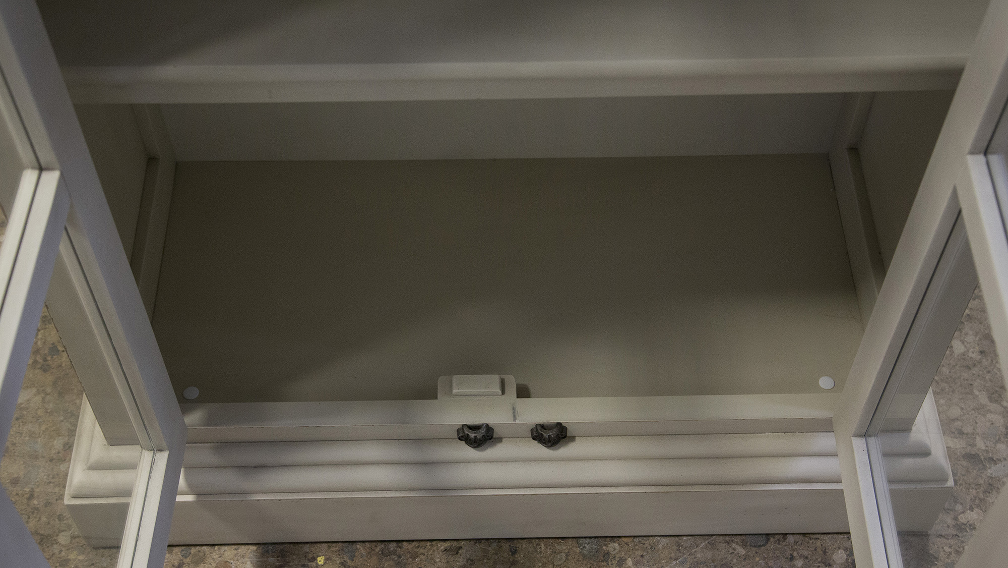 White Laminate Display Cabinet