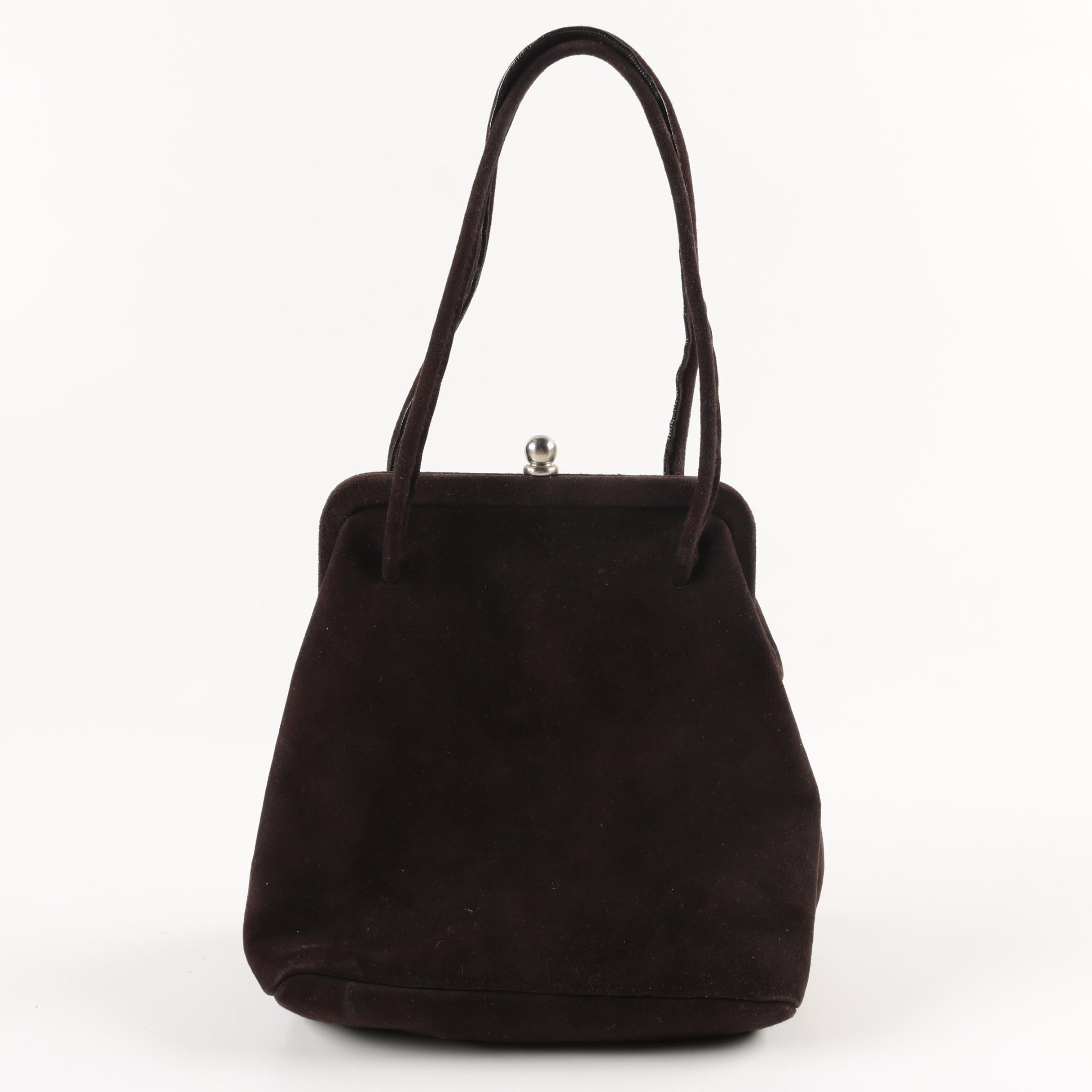 Prada Brown Suede Frame Bag