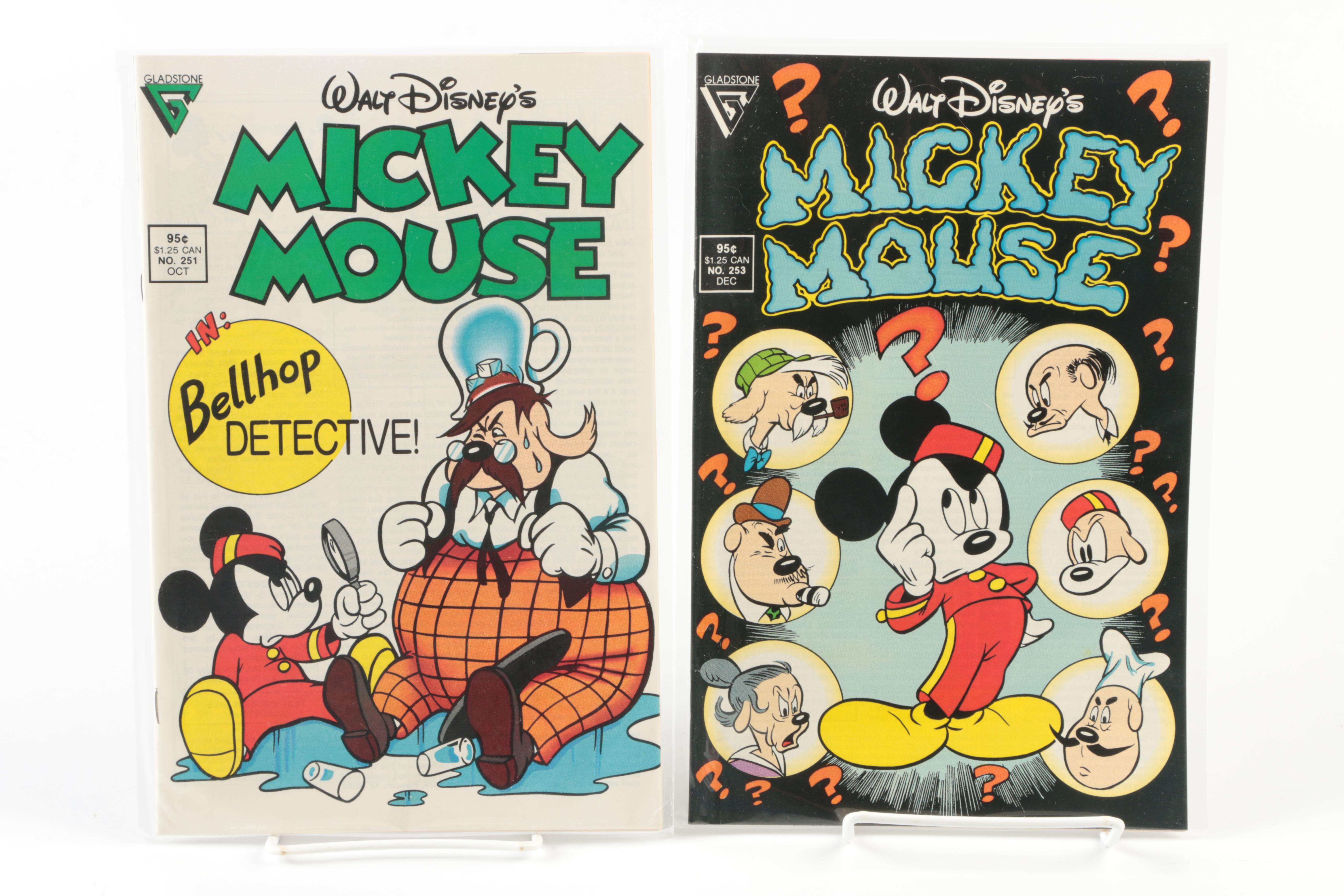 1980s "Mickey Mouse" Comic Books Including Floyd Gottfredson Reprints