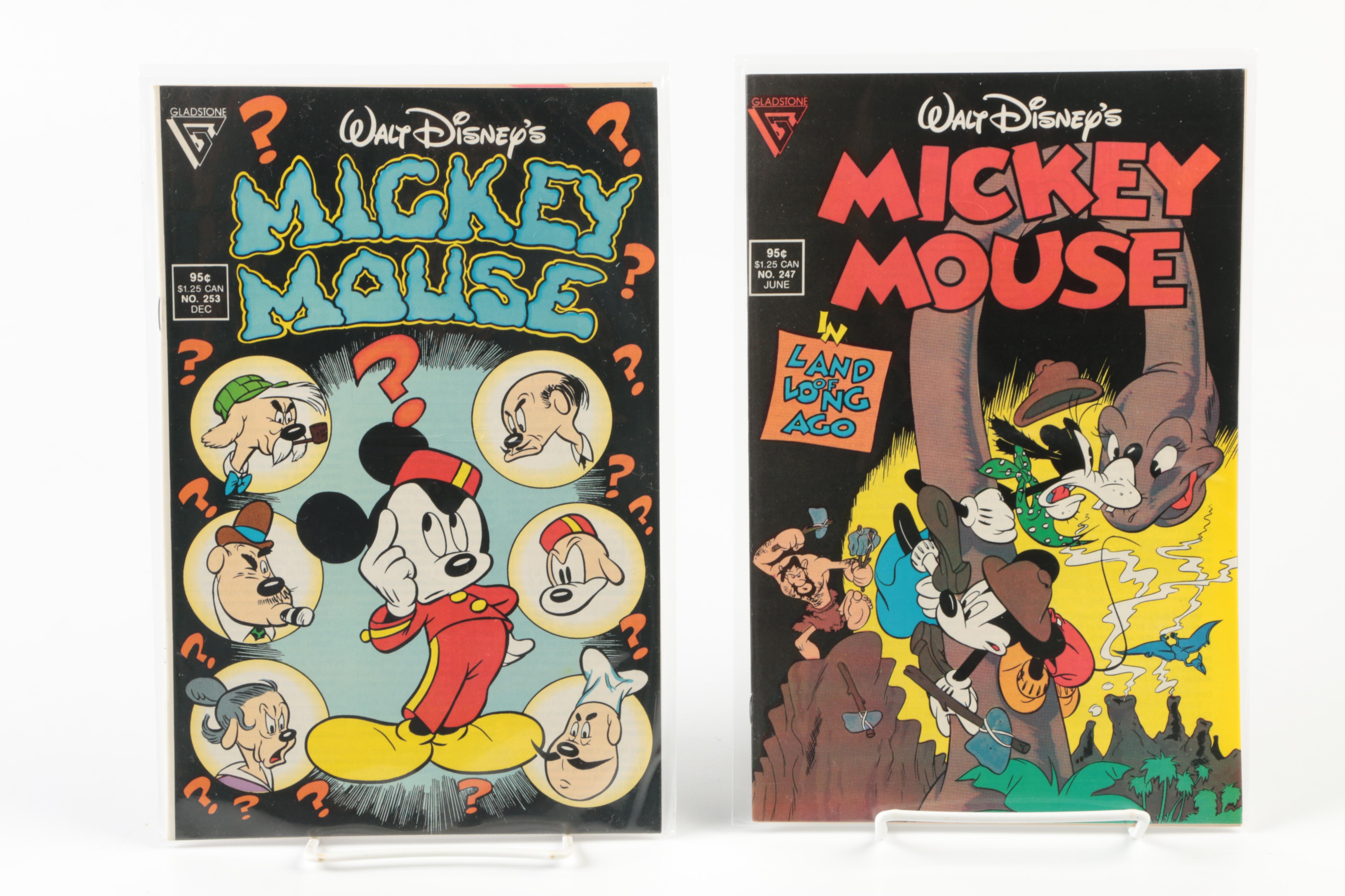 1980s "Mickey Mouse" Comic Books Including Floyd Gottfredson Reprints
