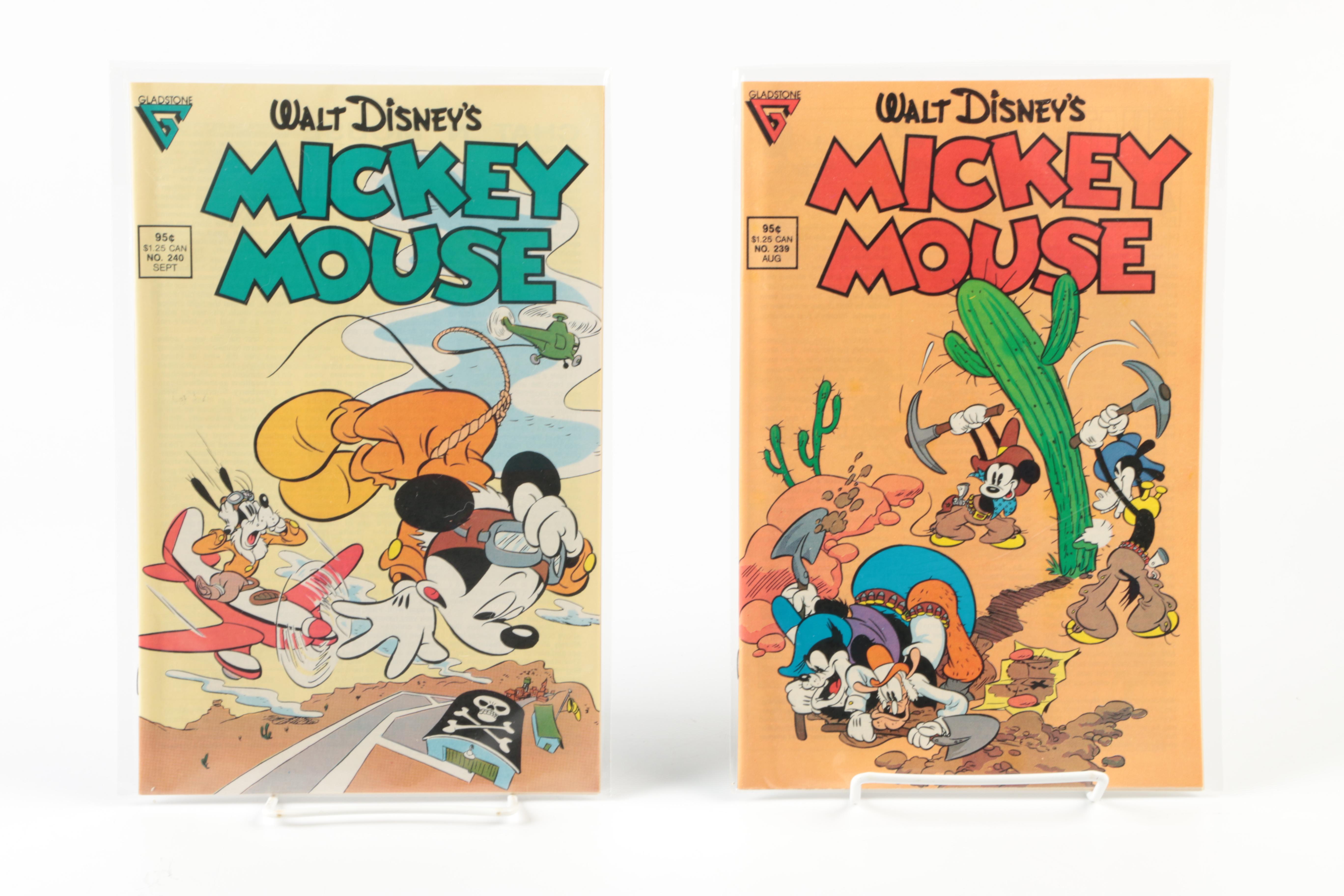 1980s "Mickey Mouse" Comic Books Including Floyd Gottfredson Reprints