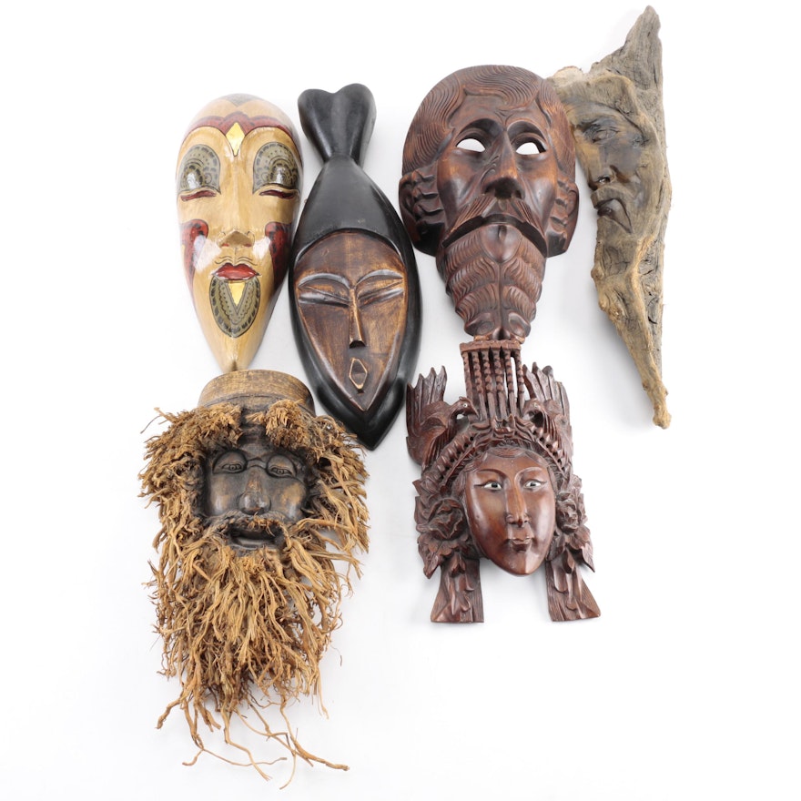Carved Wood Mask Collection