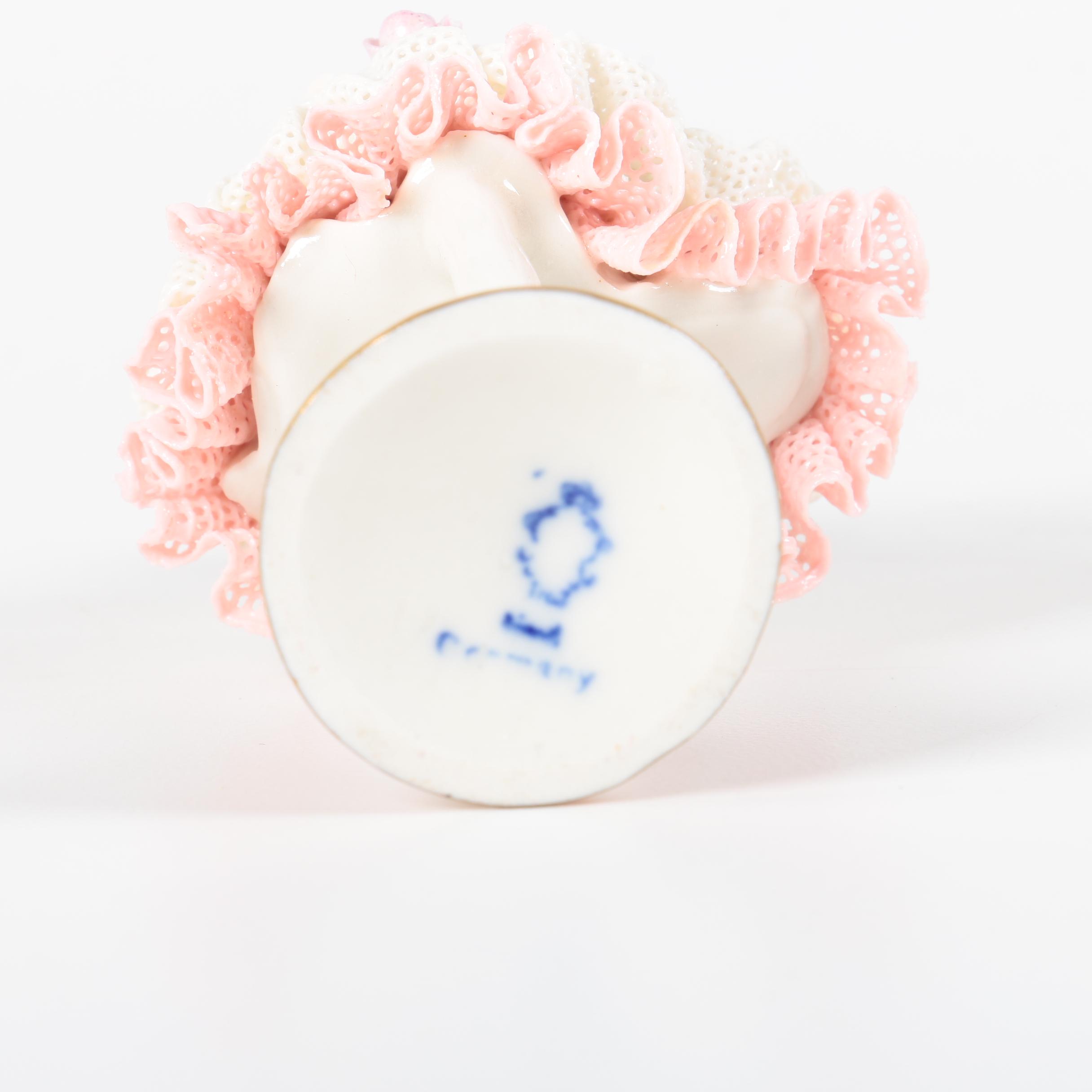 Pair of Vintage Trinket Boxes and West German Figurine