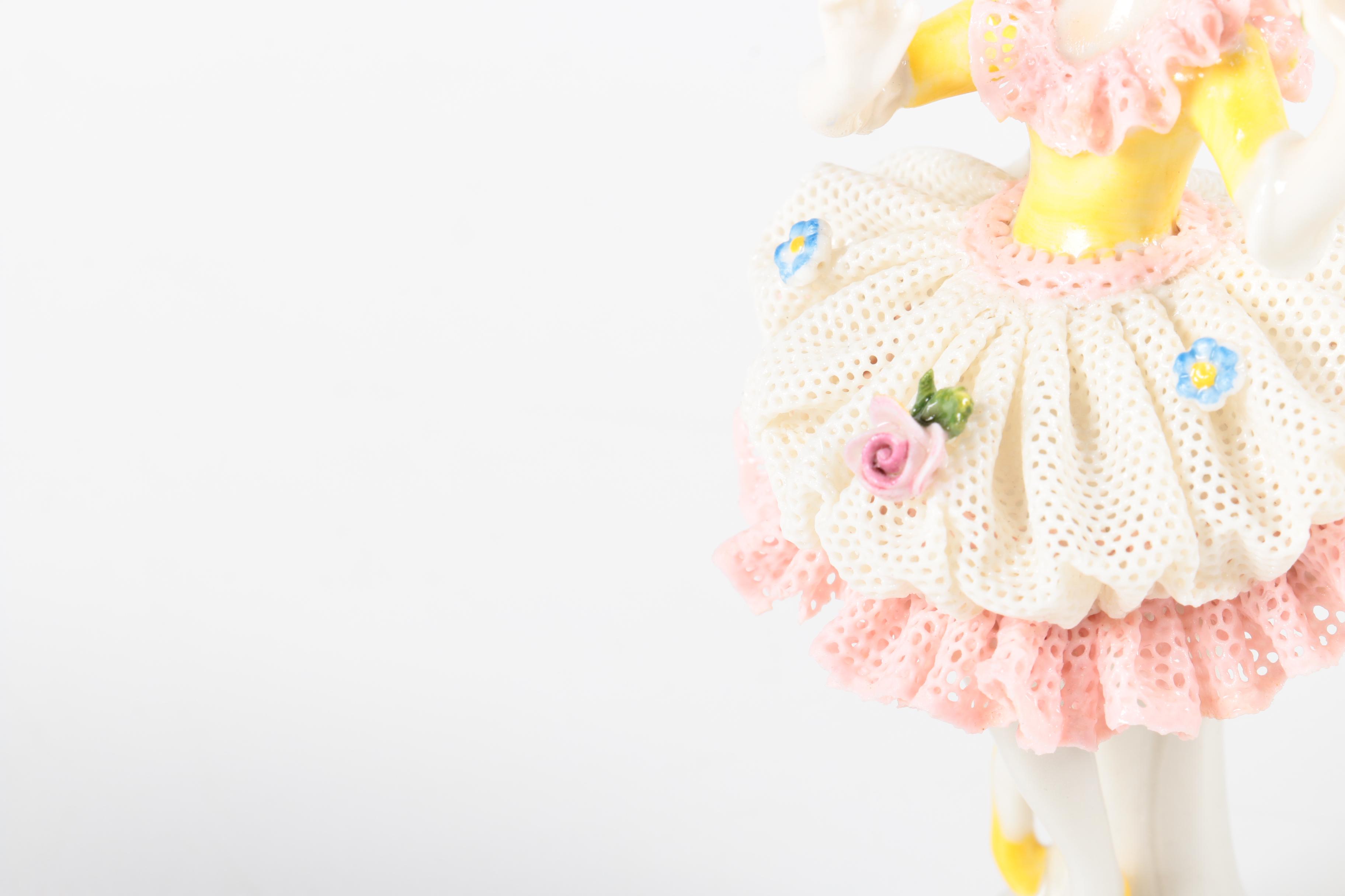 Pair of Vintage Trinket Boxes and West German Figurine