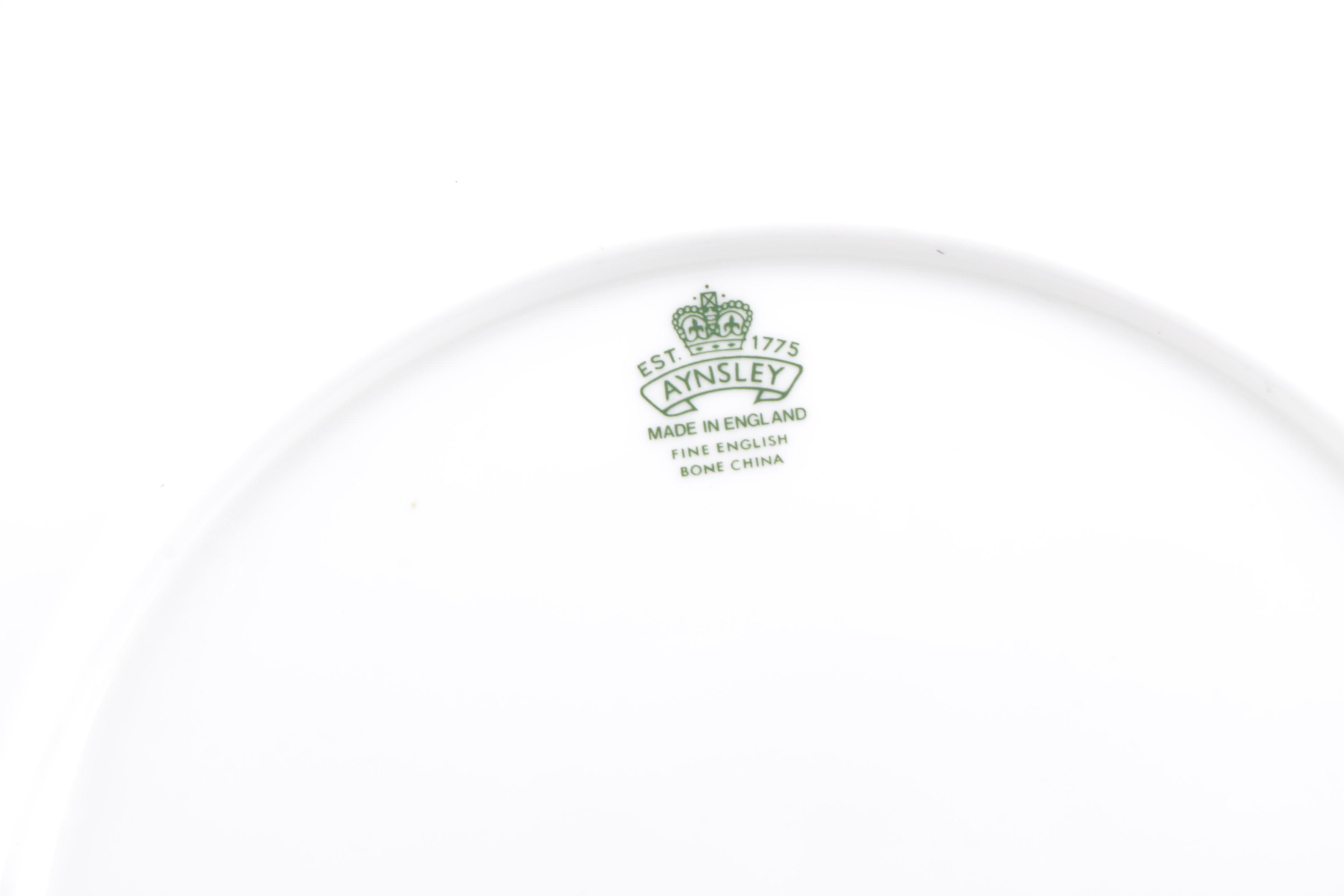 Aynsley "Pembroke" Reproduction Porcelain Plate with Matching Knife