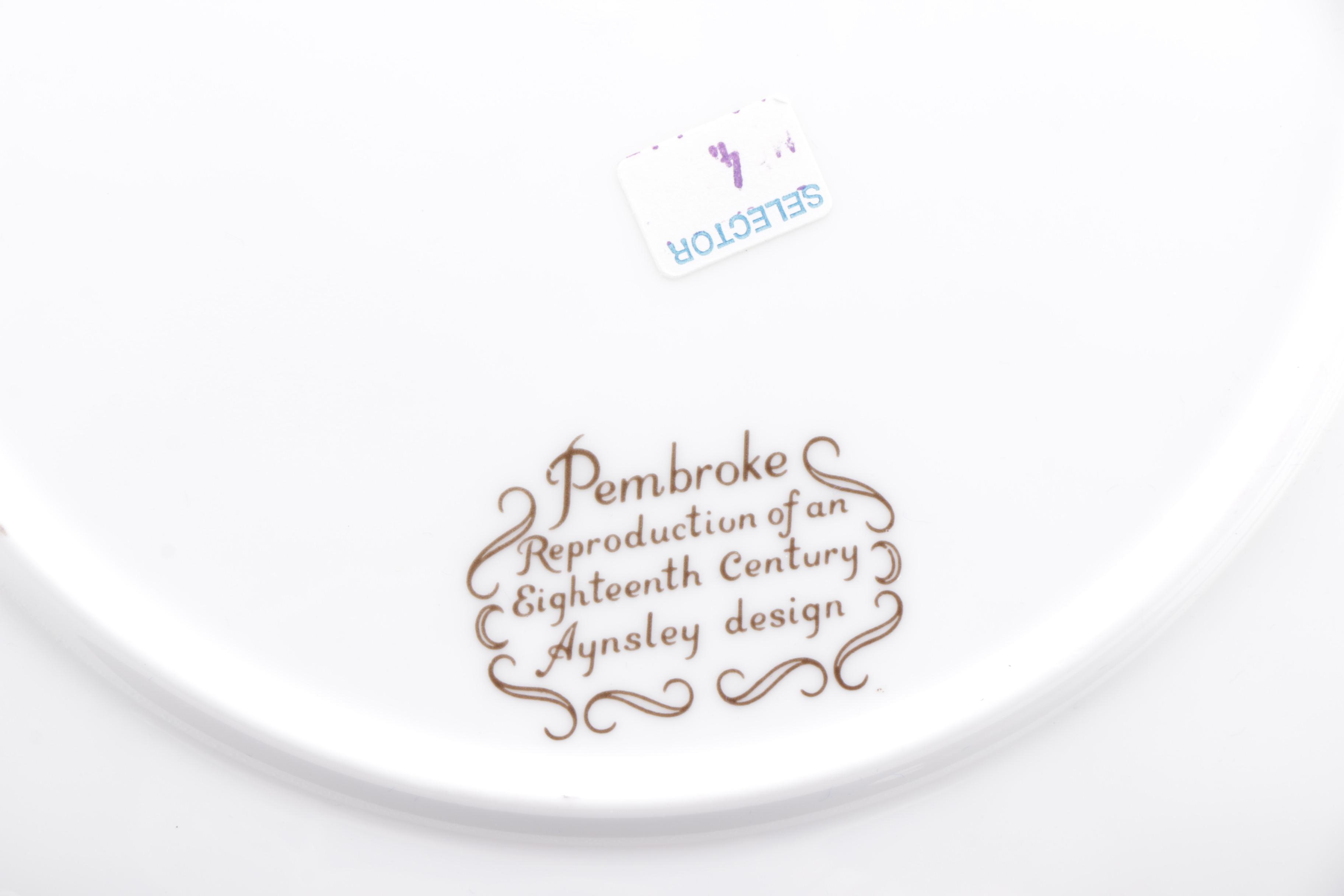 Aynsley "Pembroke" Reproduction Porcelain Plate with Matching Knife