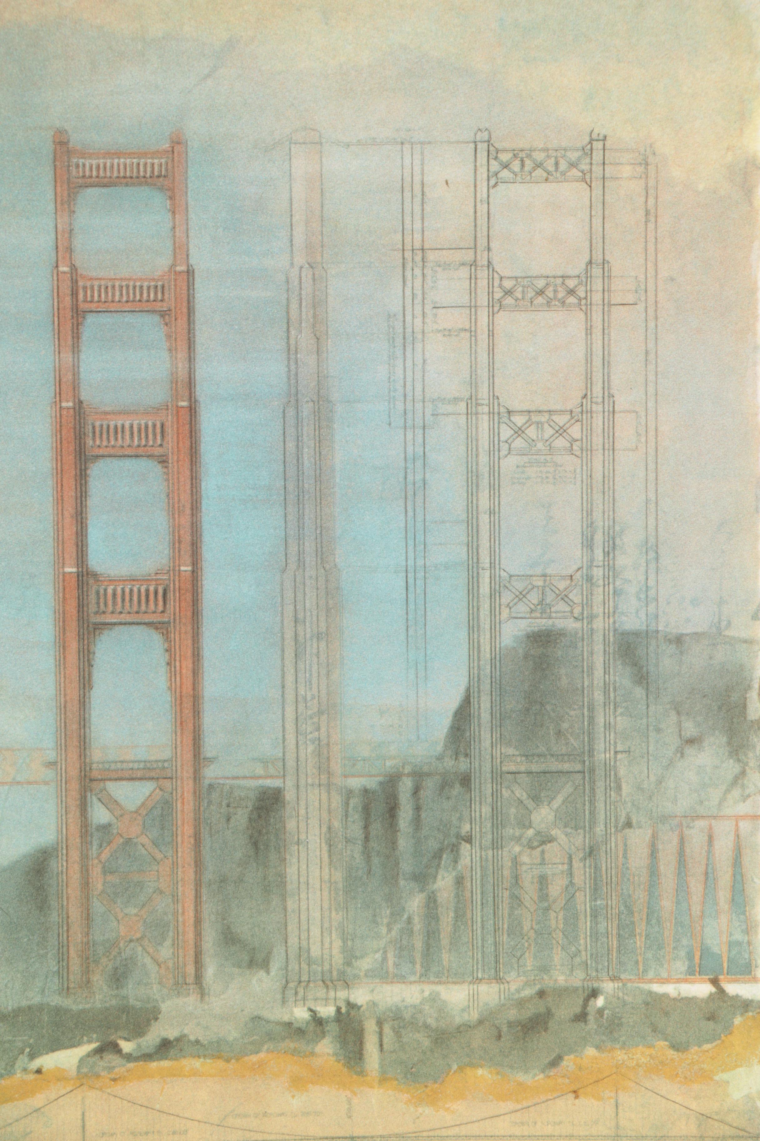 Donald Farnsworth Limited Edition Color Lithograph "Counterpoint/Golden Gate"