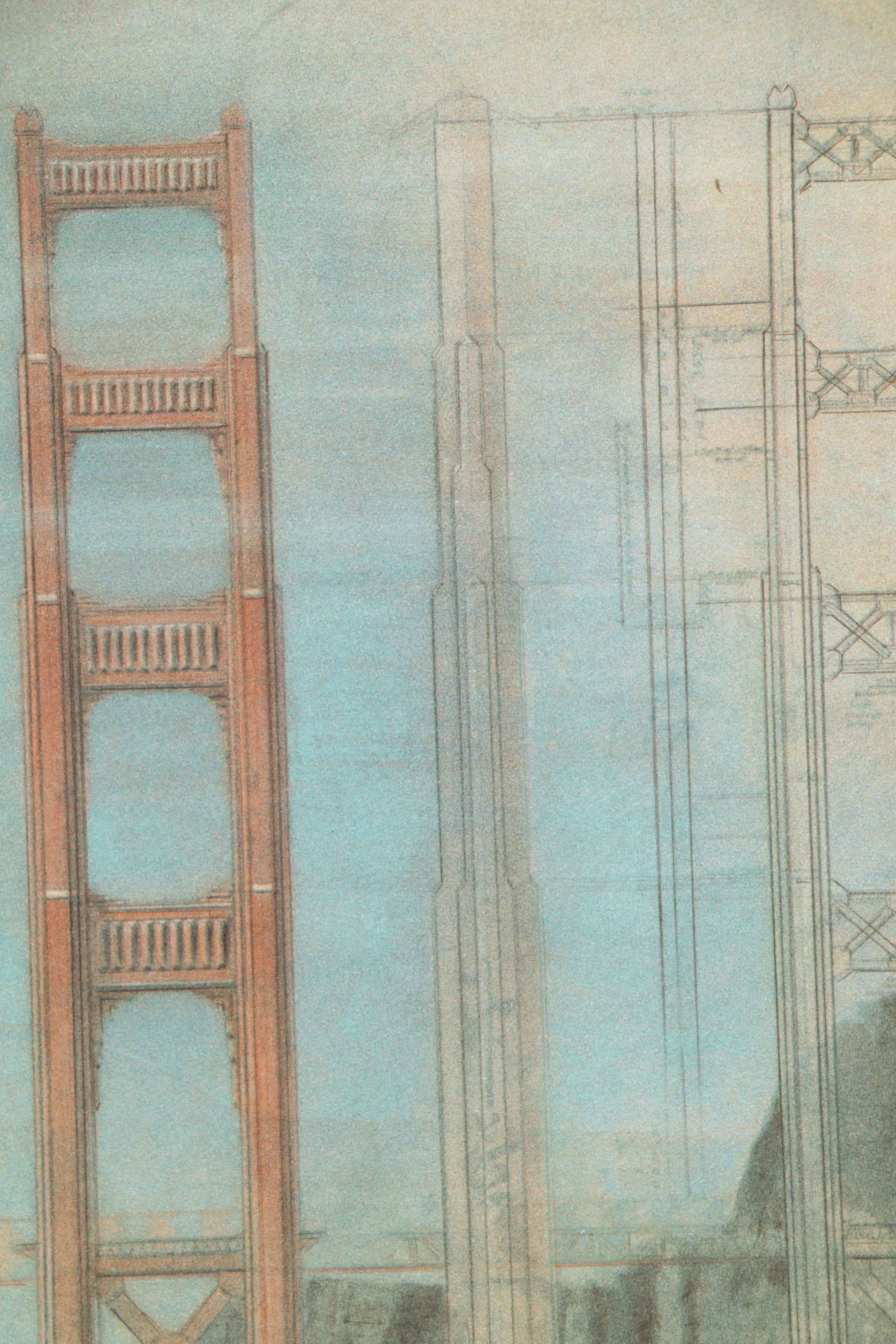 Donald Farnsworth Limited Edition Color Lithograph "Counterpoint/Golden Gate"