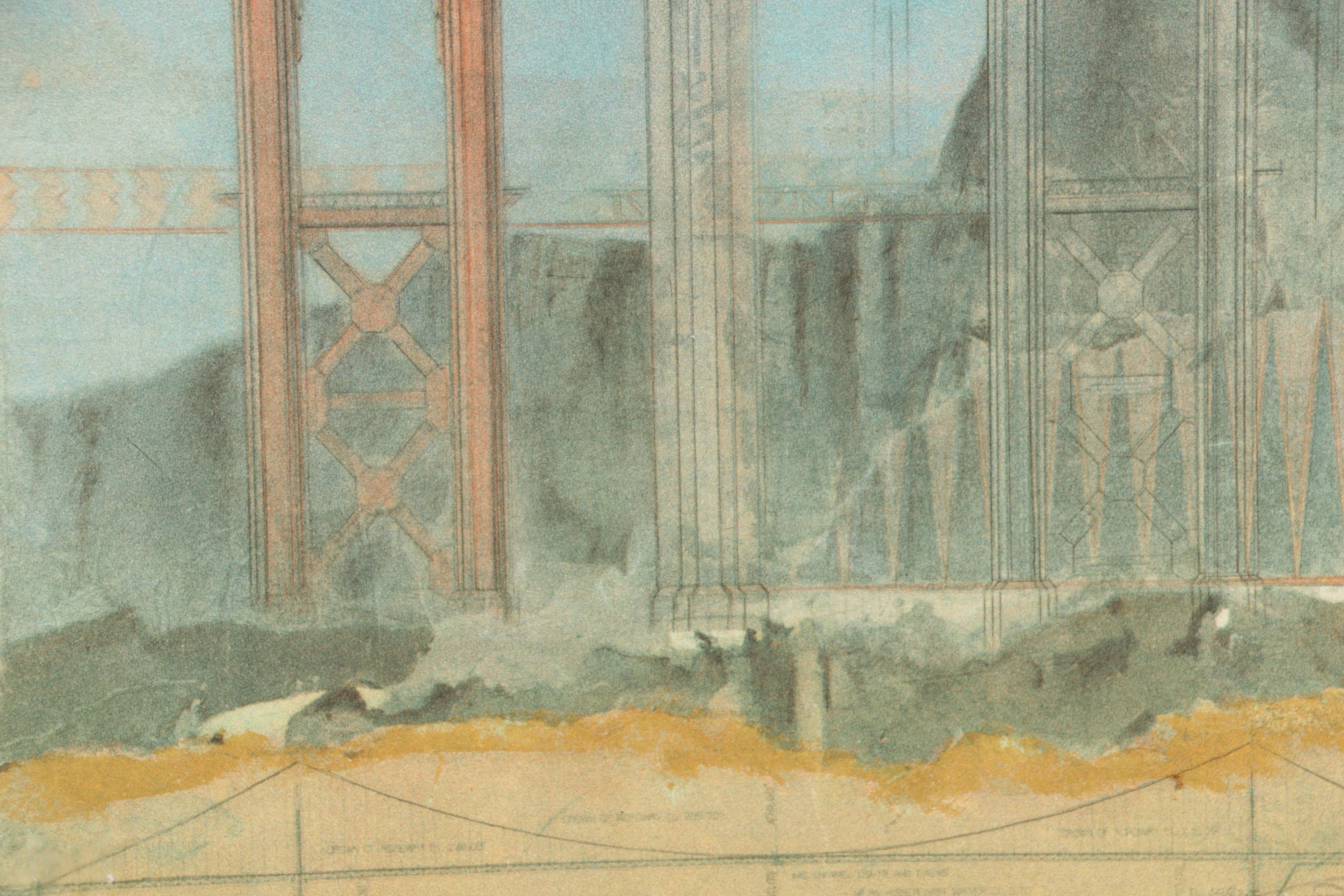 Donald Farnsworth Limited Edition Color Lithograph "Counterpoint/Golden Gate"