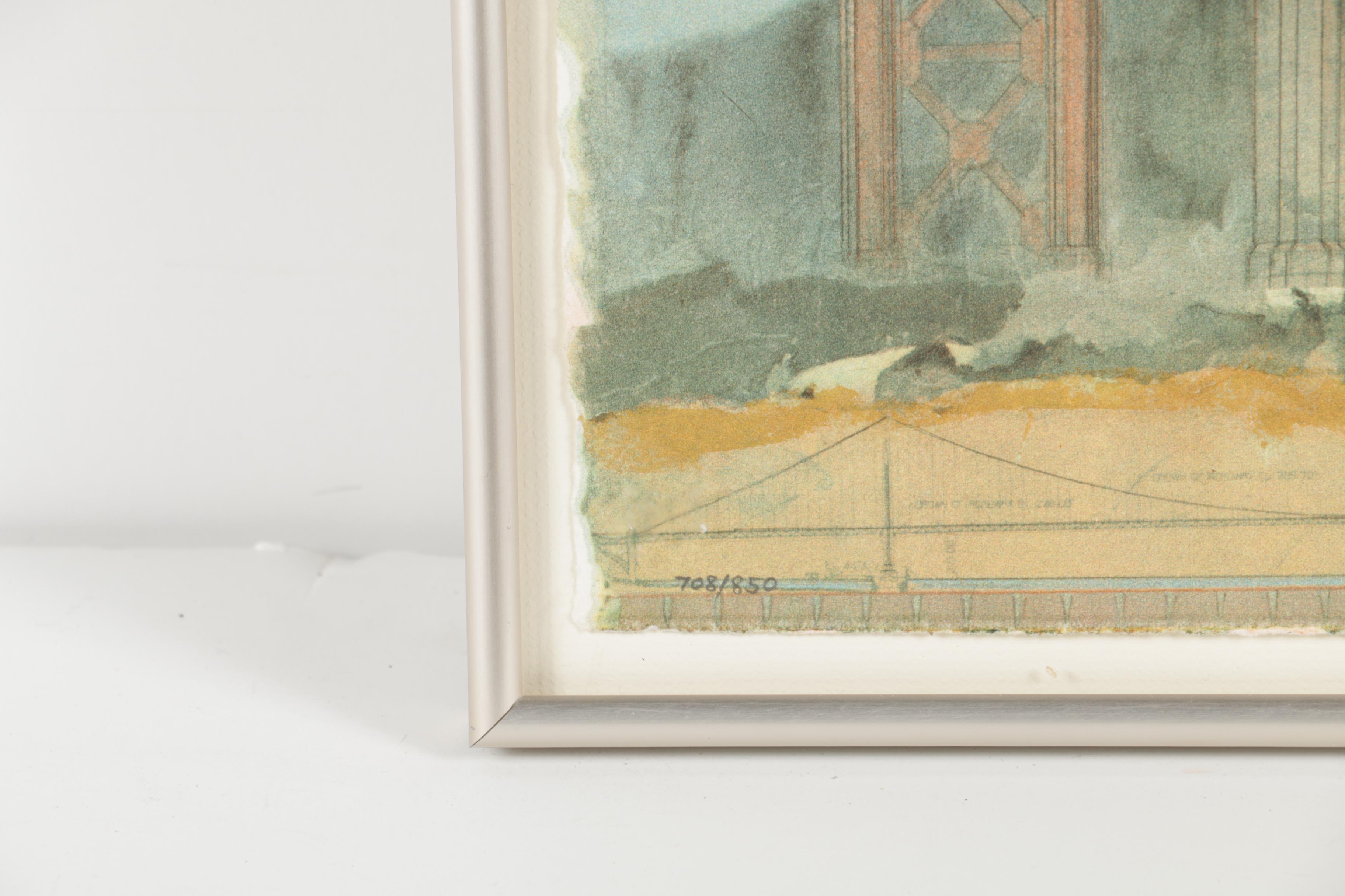 Donald Farnsworth Limited Edition Color Lithograph "Counterpoint/Golden Gate"