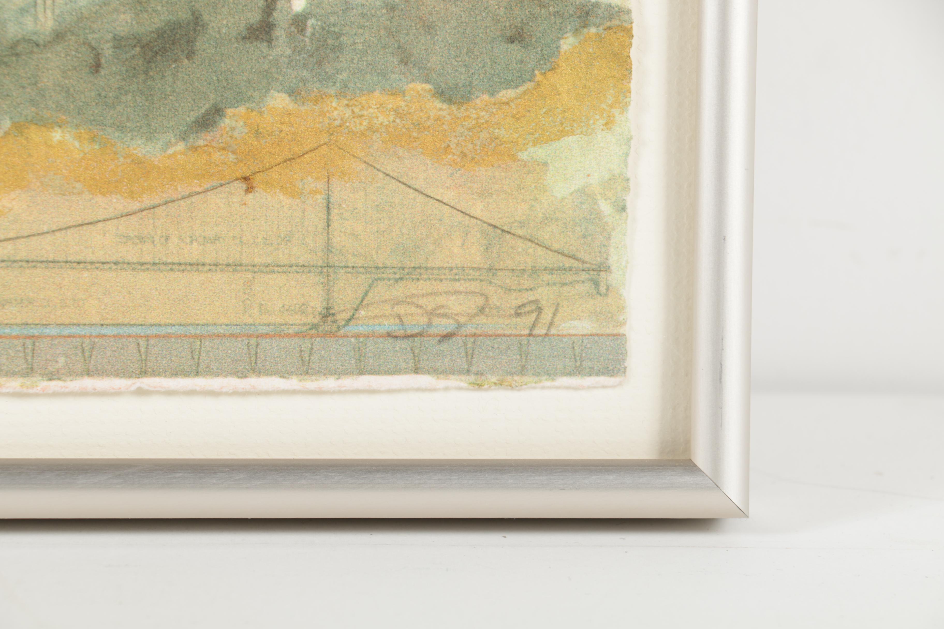 Donald Farnsworth Limited Edition Color Lithograph "Counterpoint/Golden Gate"